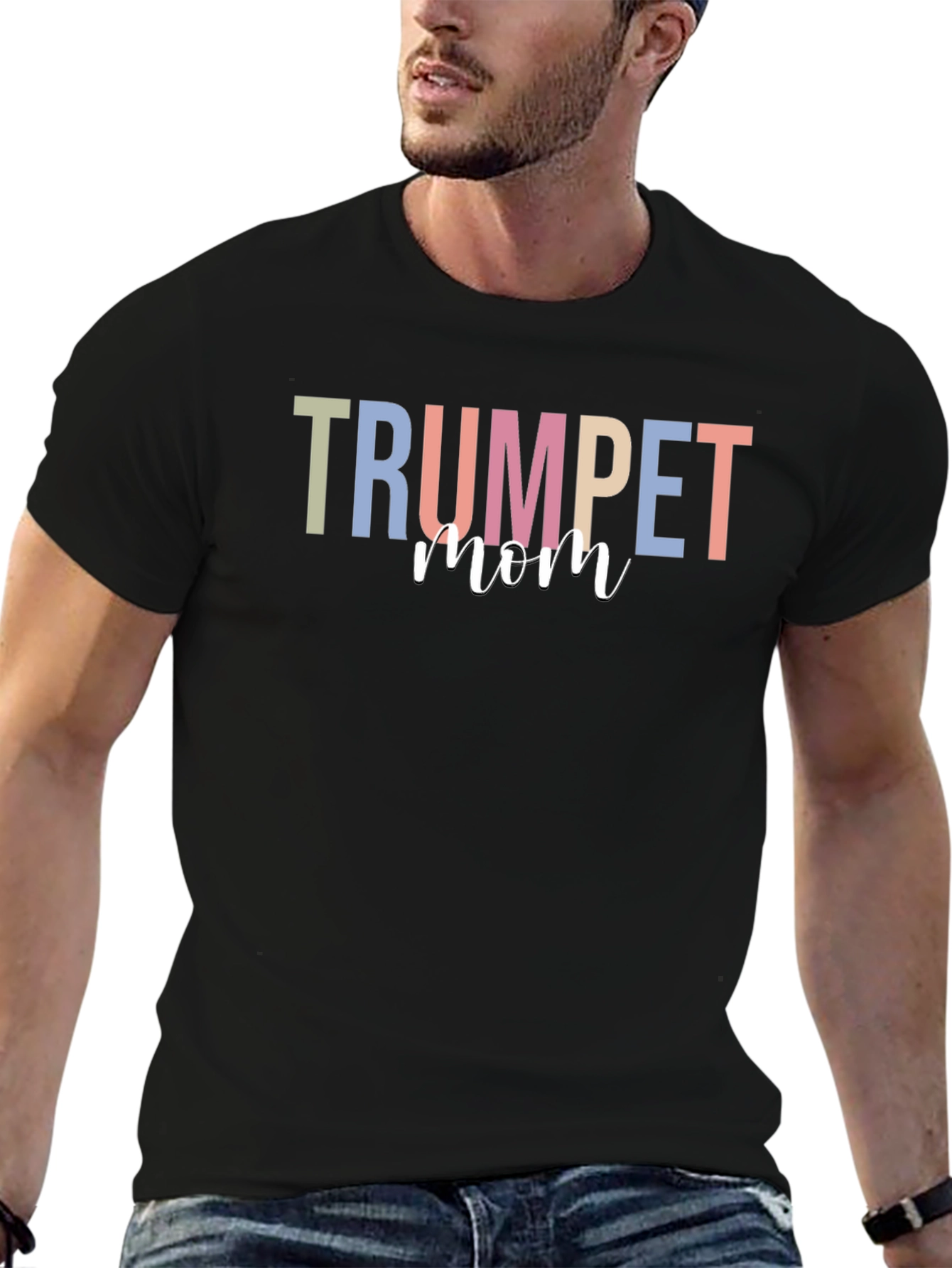 Trumpet Mom Graphic T-Shirt - Band Parent Pride