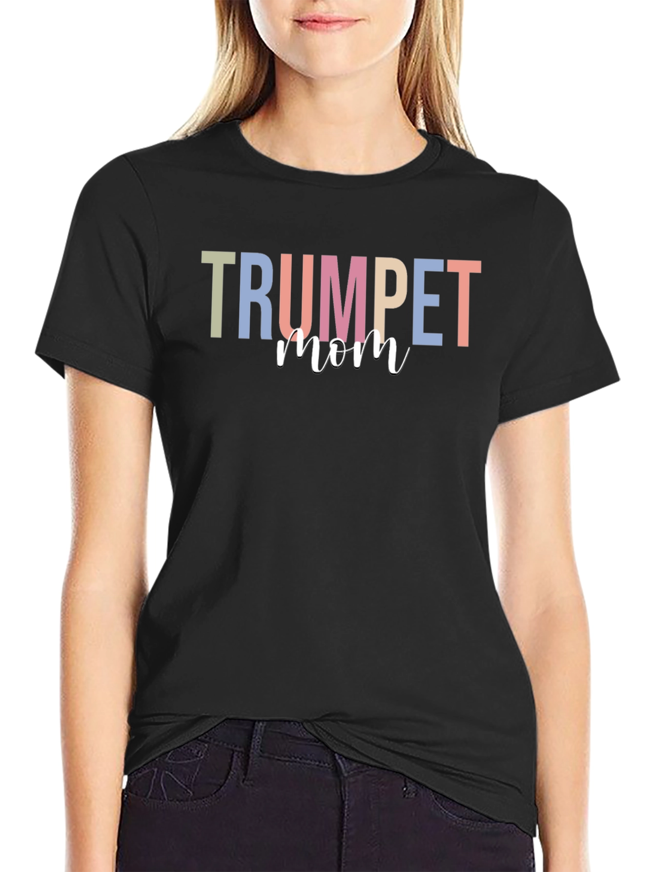 Trumpet Mom Graphic T-Shirt - Band Parent Pride