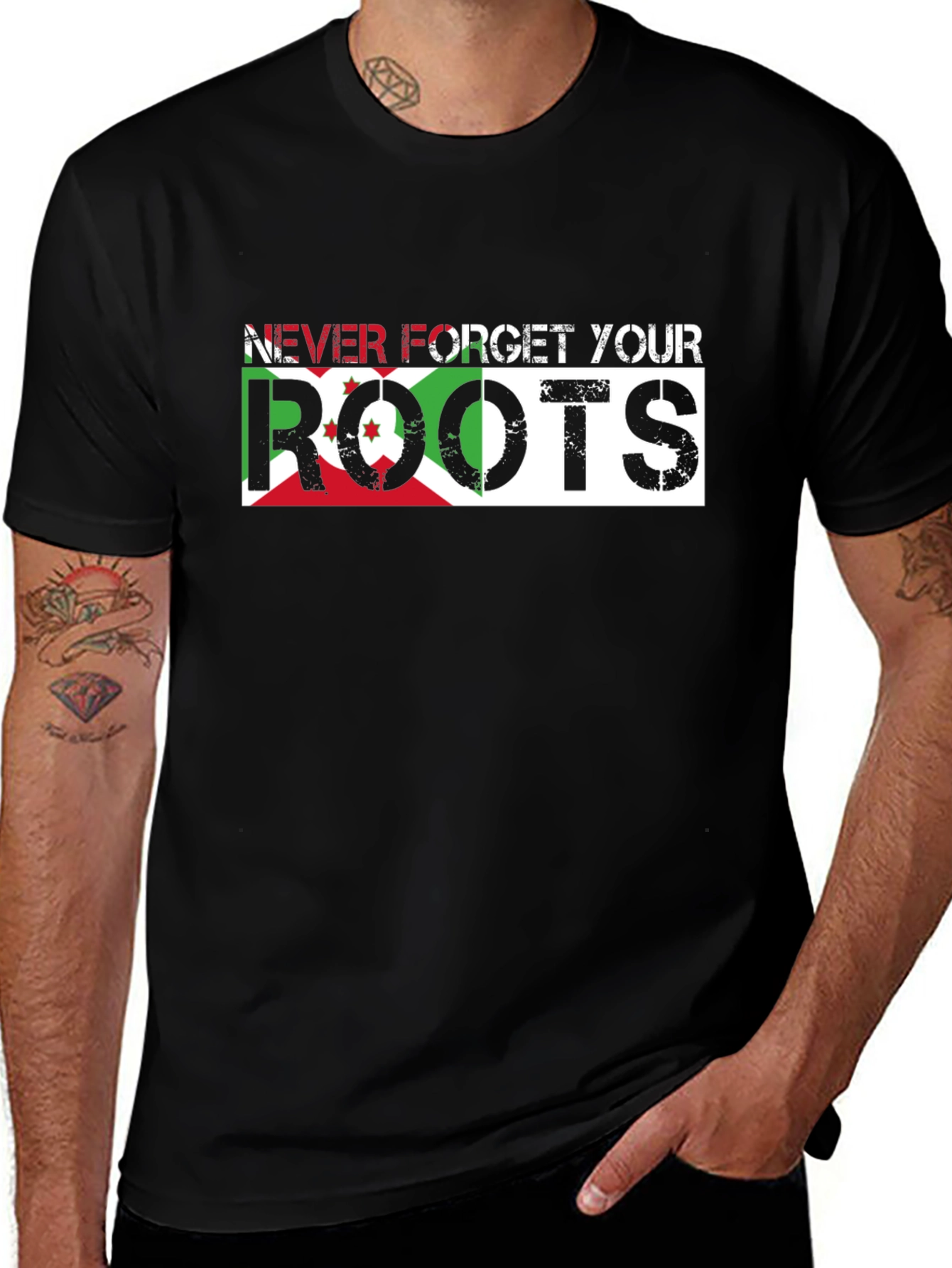 Never Forget Your Roots Burundi Flag T-Shirt