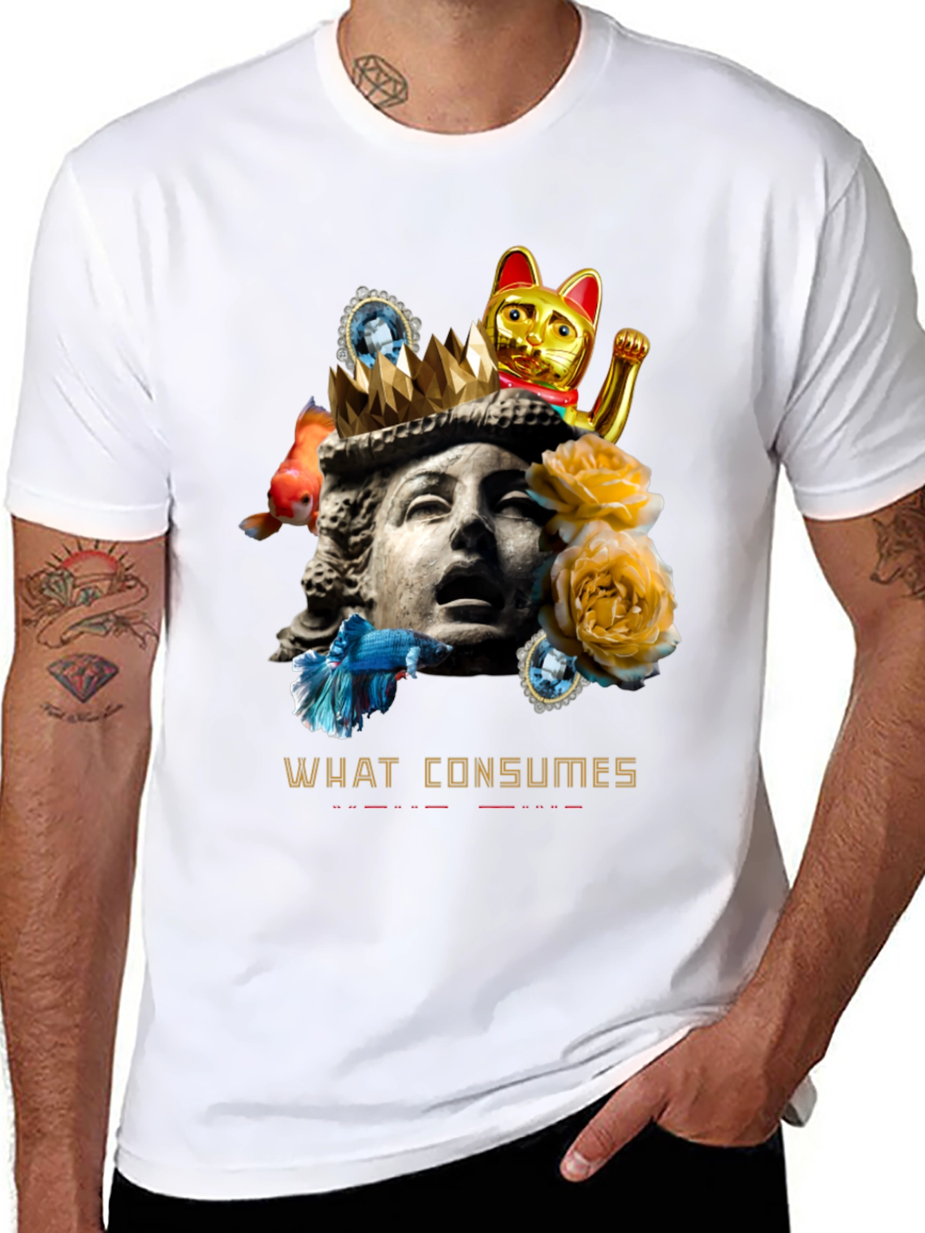 What Consumes Graphic T-Shirt - Unique Art Tee