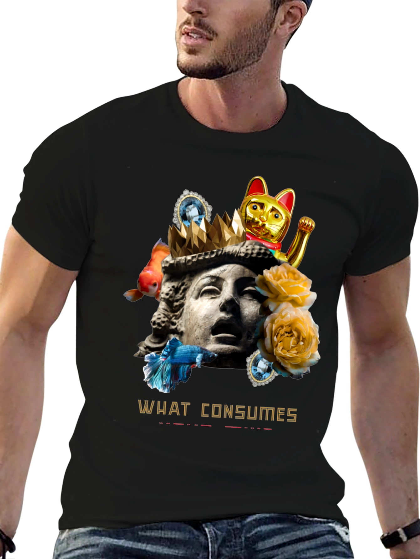 What Consumes Graphic T-Shirt - Unique Art Tee