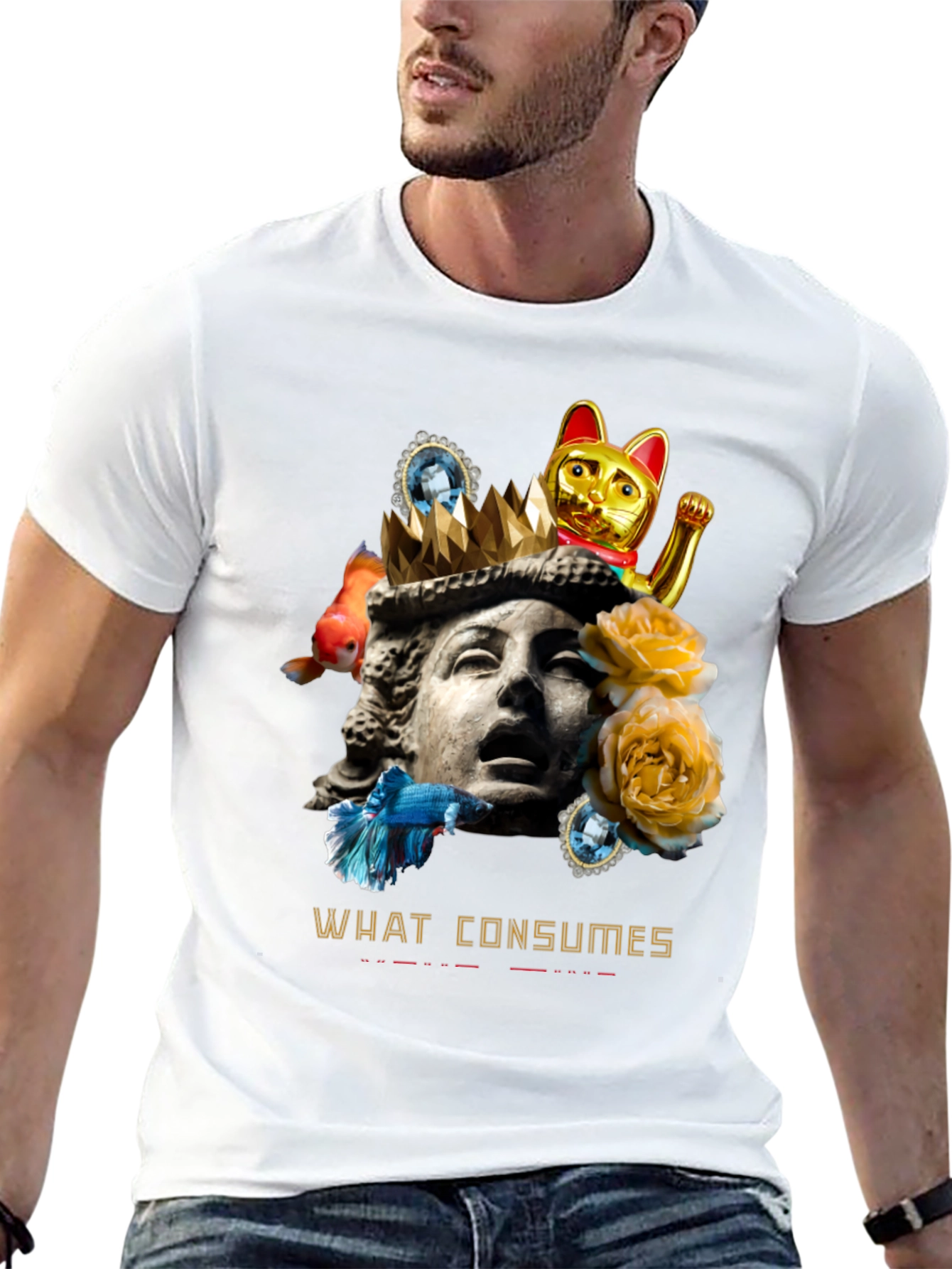 What Consumes Graphic T-Shirt - Unique Art Tee