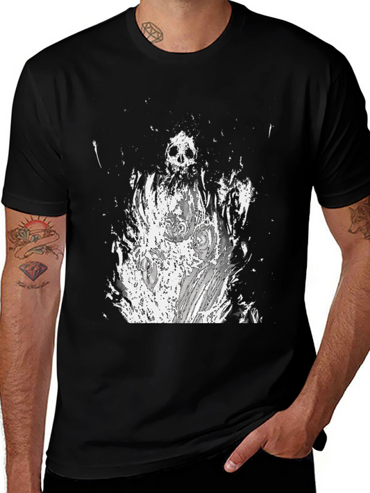 Grim Reaper Graphic Tee - Black Cotton T-Shirt