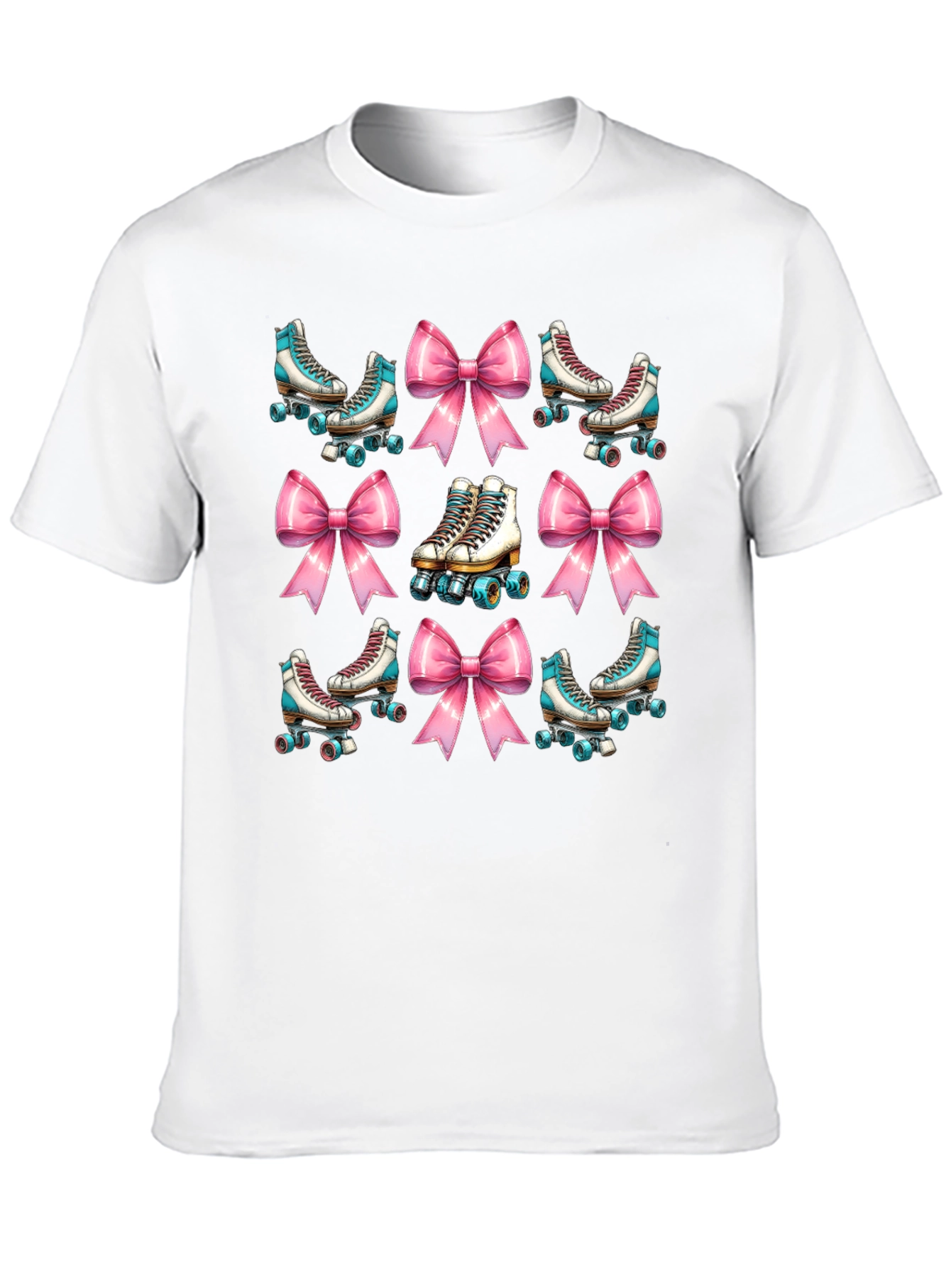 Retro Roller Skate Bow T-Shirt