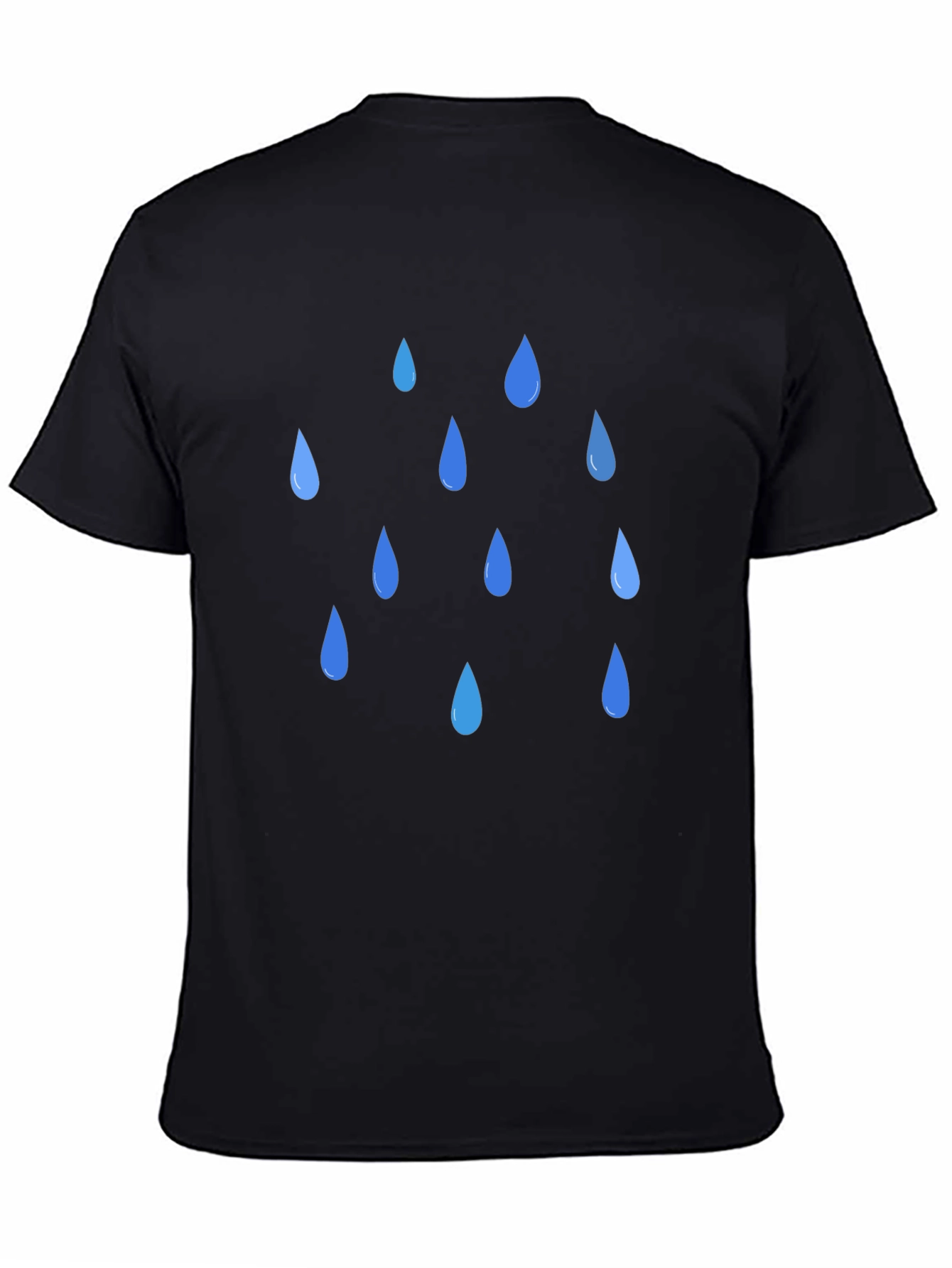 Rain Drop Graphic Black T-Shirt