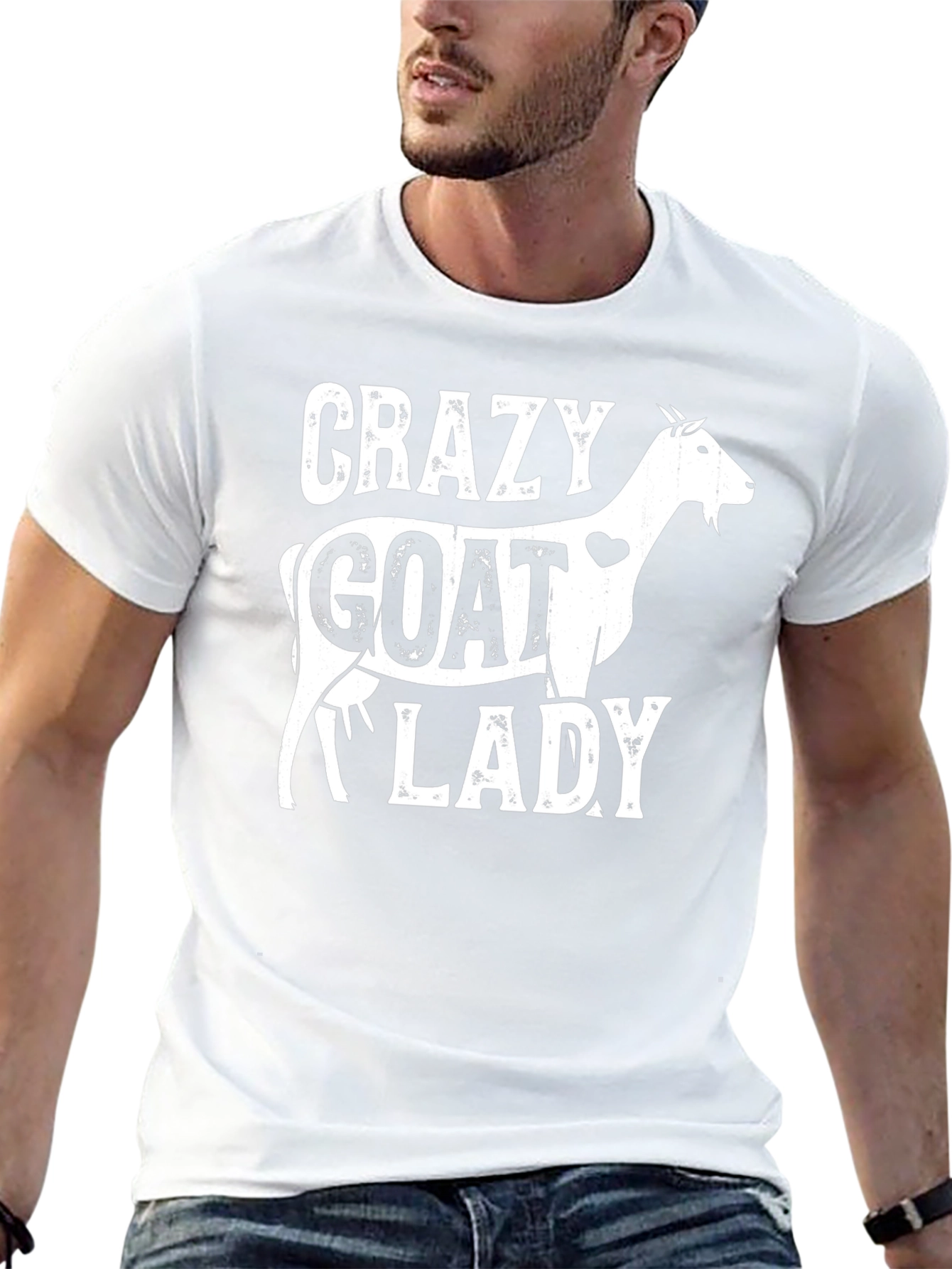 Crazy Goat Lady Graphic Tee - Black Unisex T-Shirt