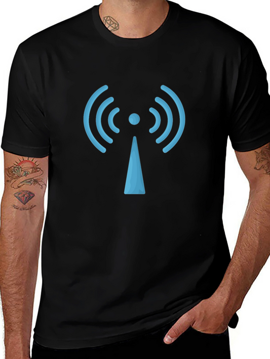 Wireless Signal T-Shirt - Modern Tech Style