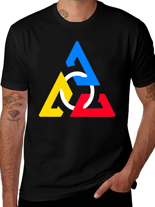 Geometric Triangles T-Shirt - Modern Art Design