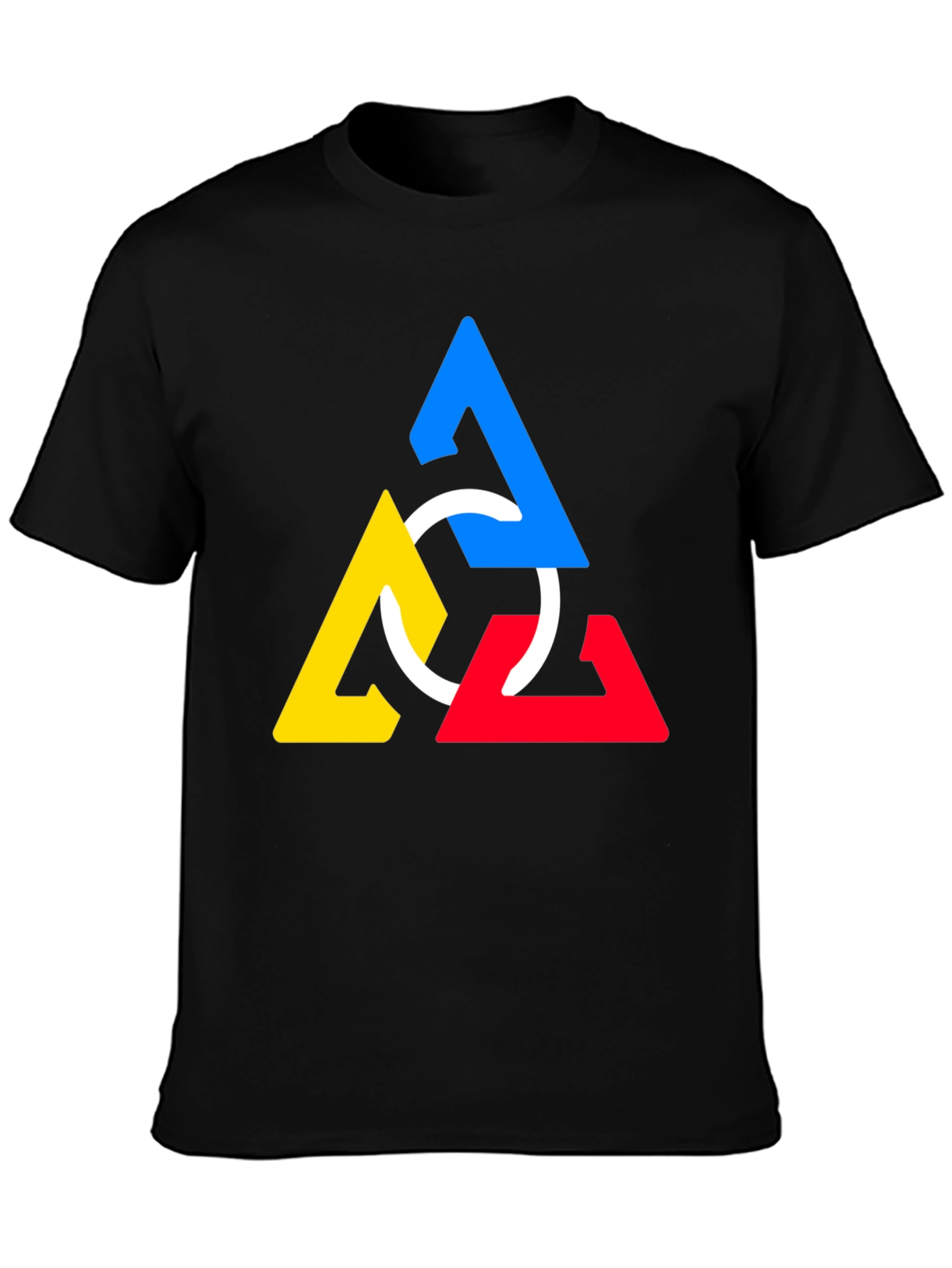 Geometric Triangles T-Shirt - Modern Art Design