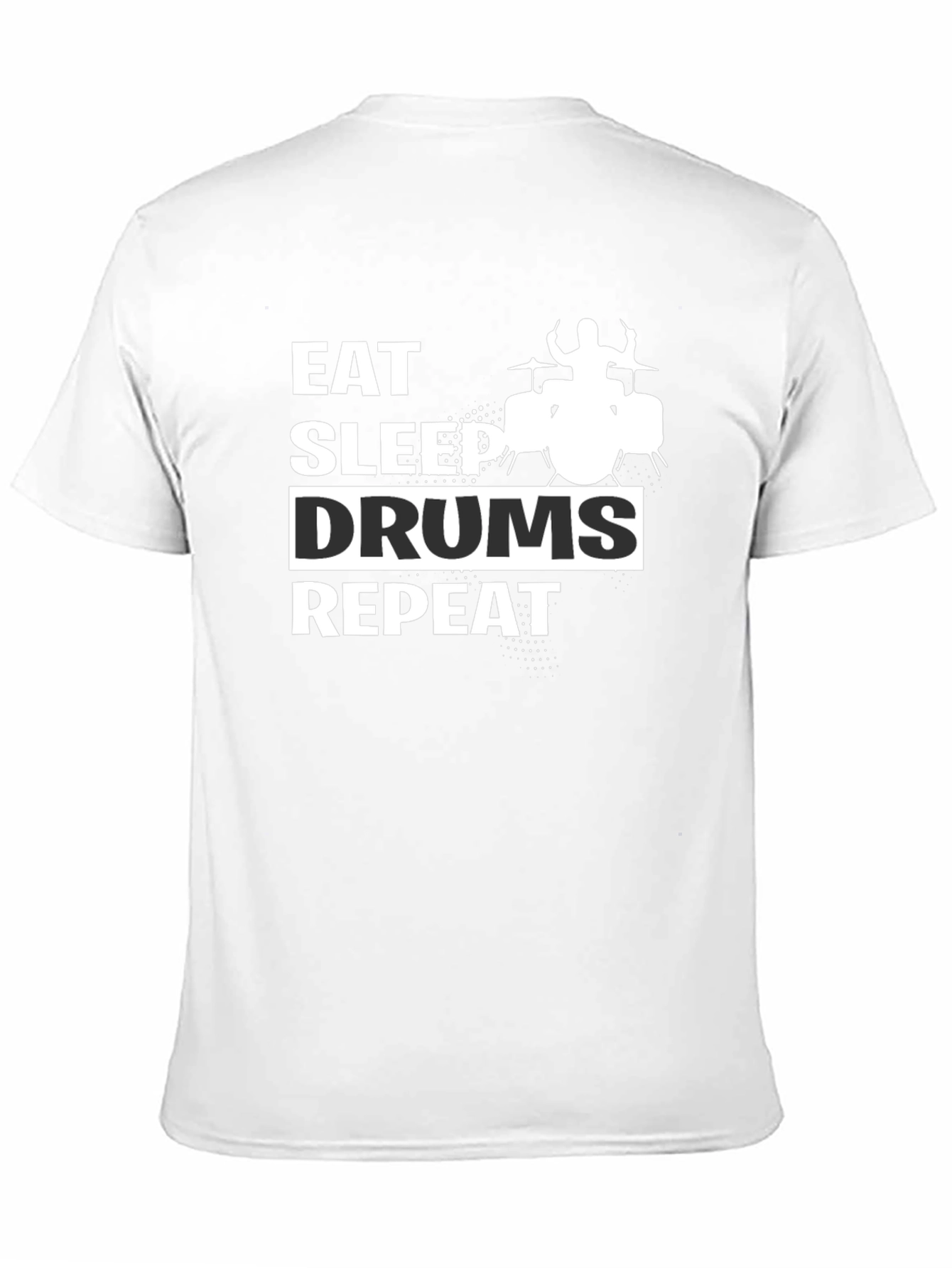 Eat Sleep Drums Repeat Black Graphic Tee
