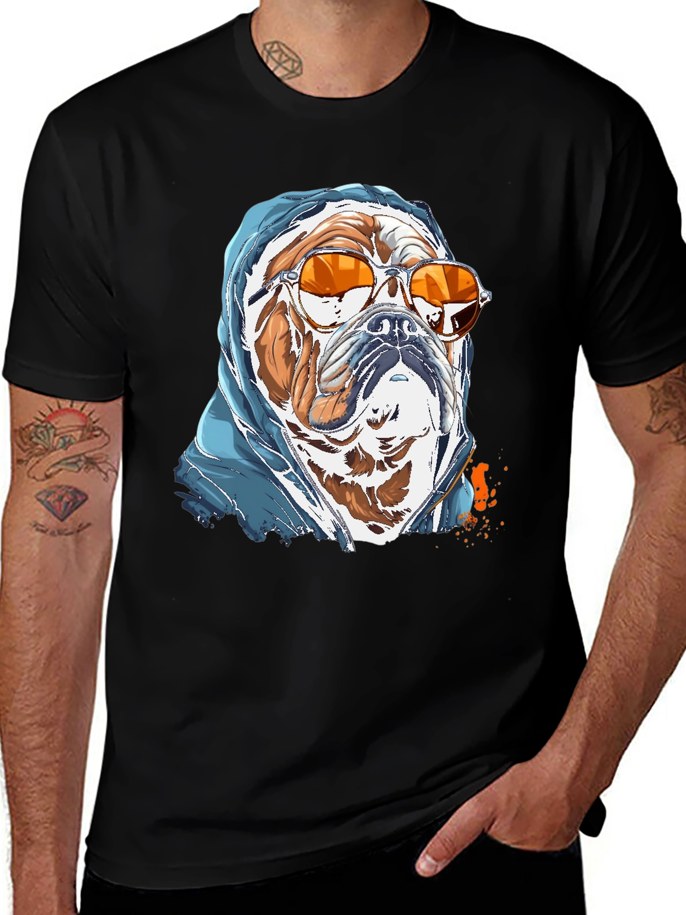 Cool Bulldog T-Shirt - Trendy Dog Graphic Tee