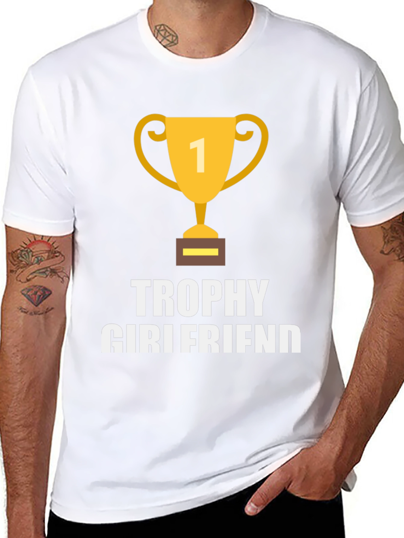 Trophy Girlfriend Graphic T-Shirt - Black