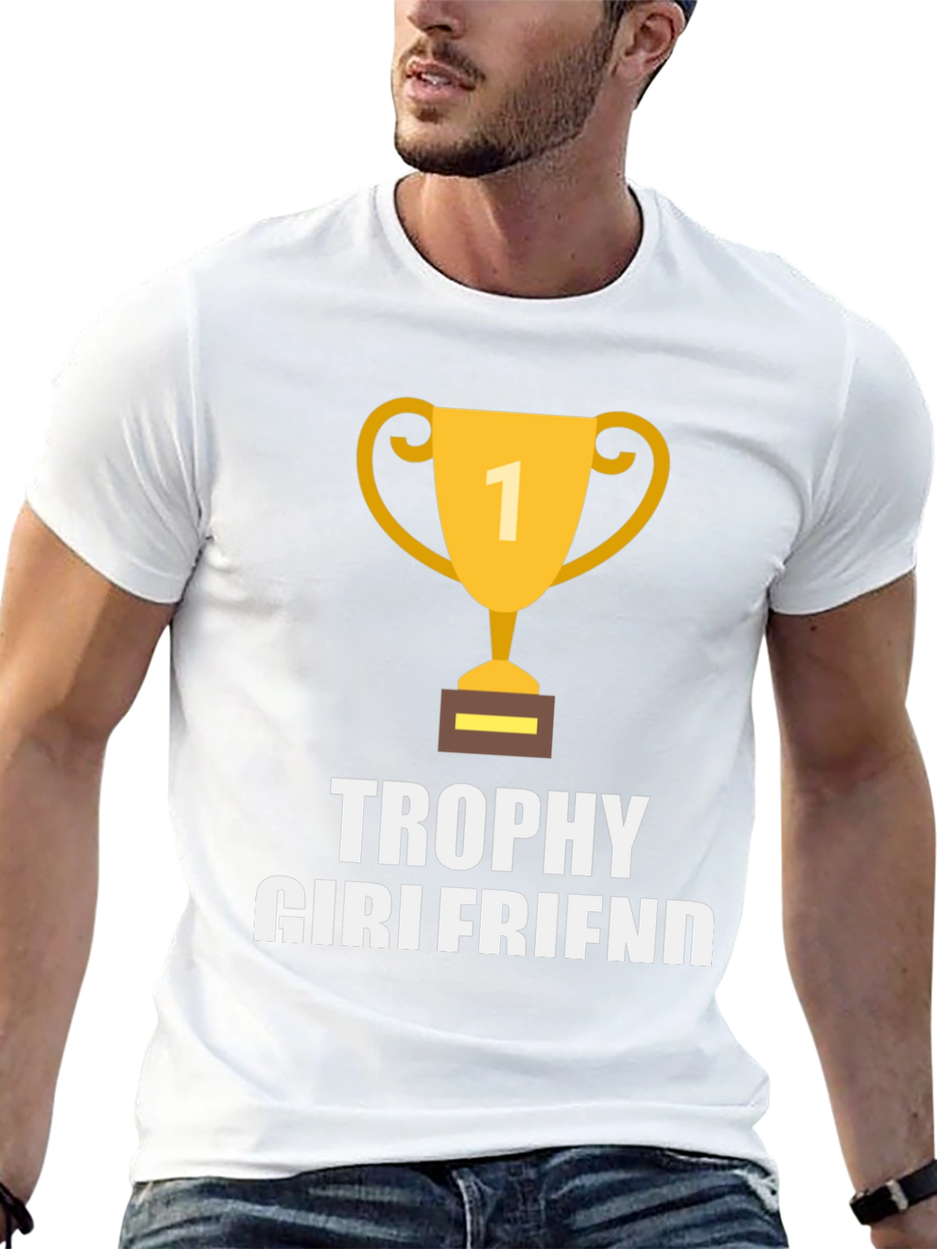 Trophy Girlfriend Graphic T-Shirt - Black