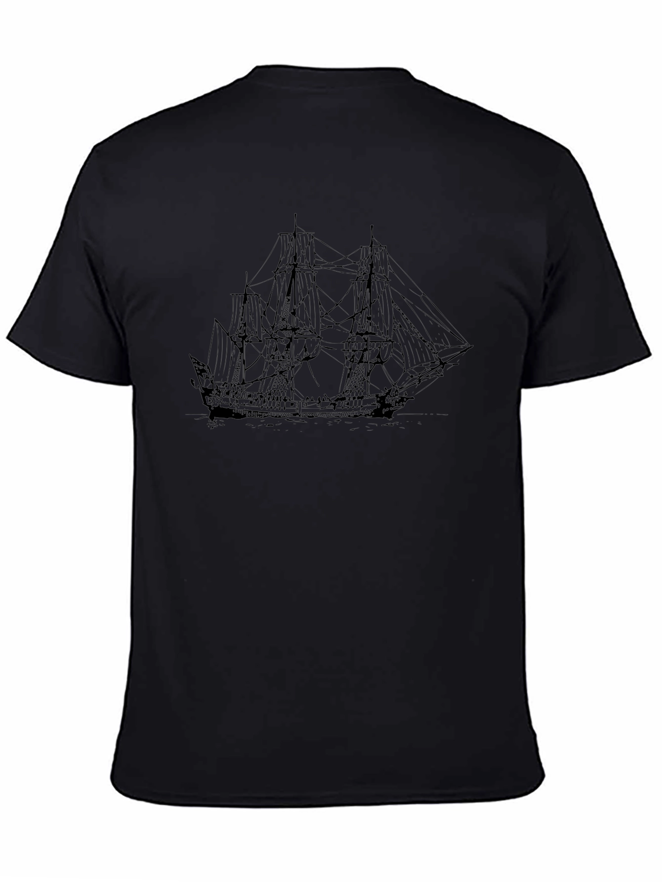 Black Ship Graphic Tee | Classic Style