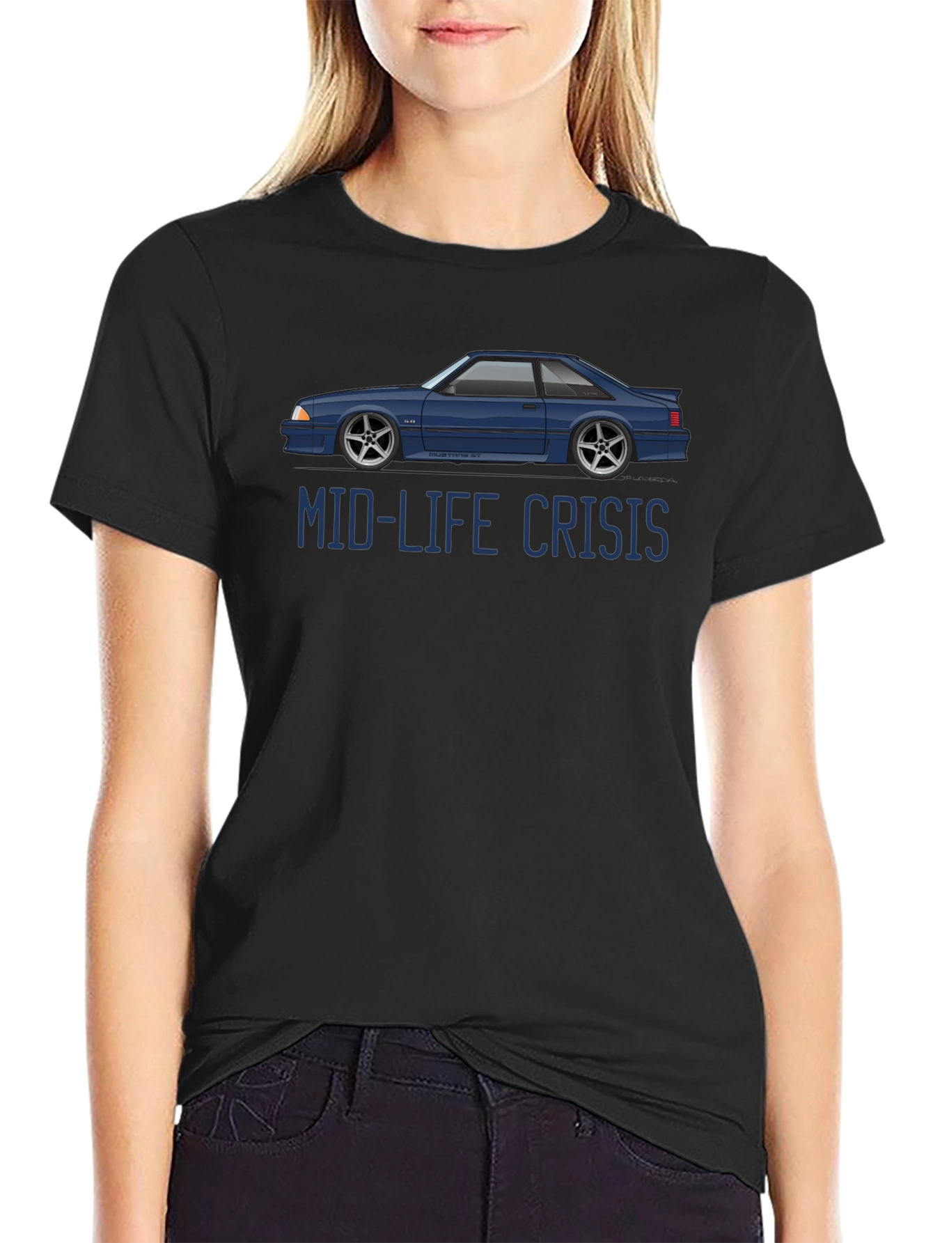 Mid-Life Crisis Car Graphic T-Shirt