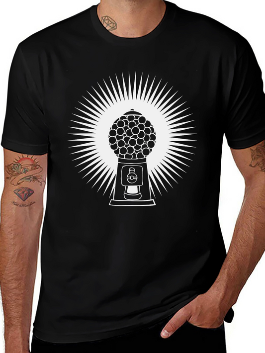 Retro Gumball Machine Graphic Tee - Black