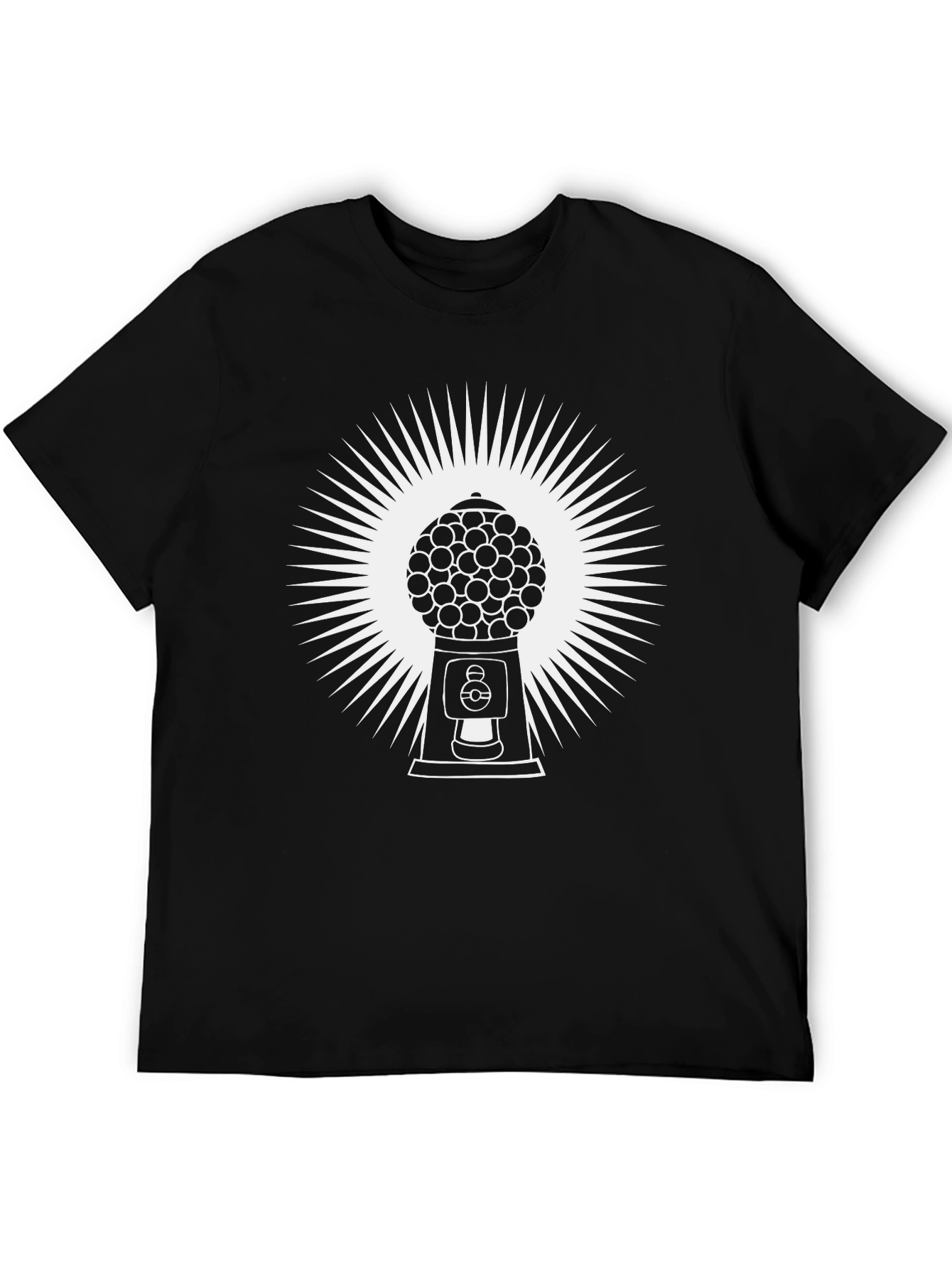 Retro Gumball Machine Graphic Tee - Black