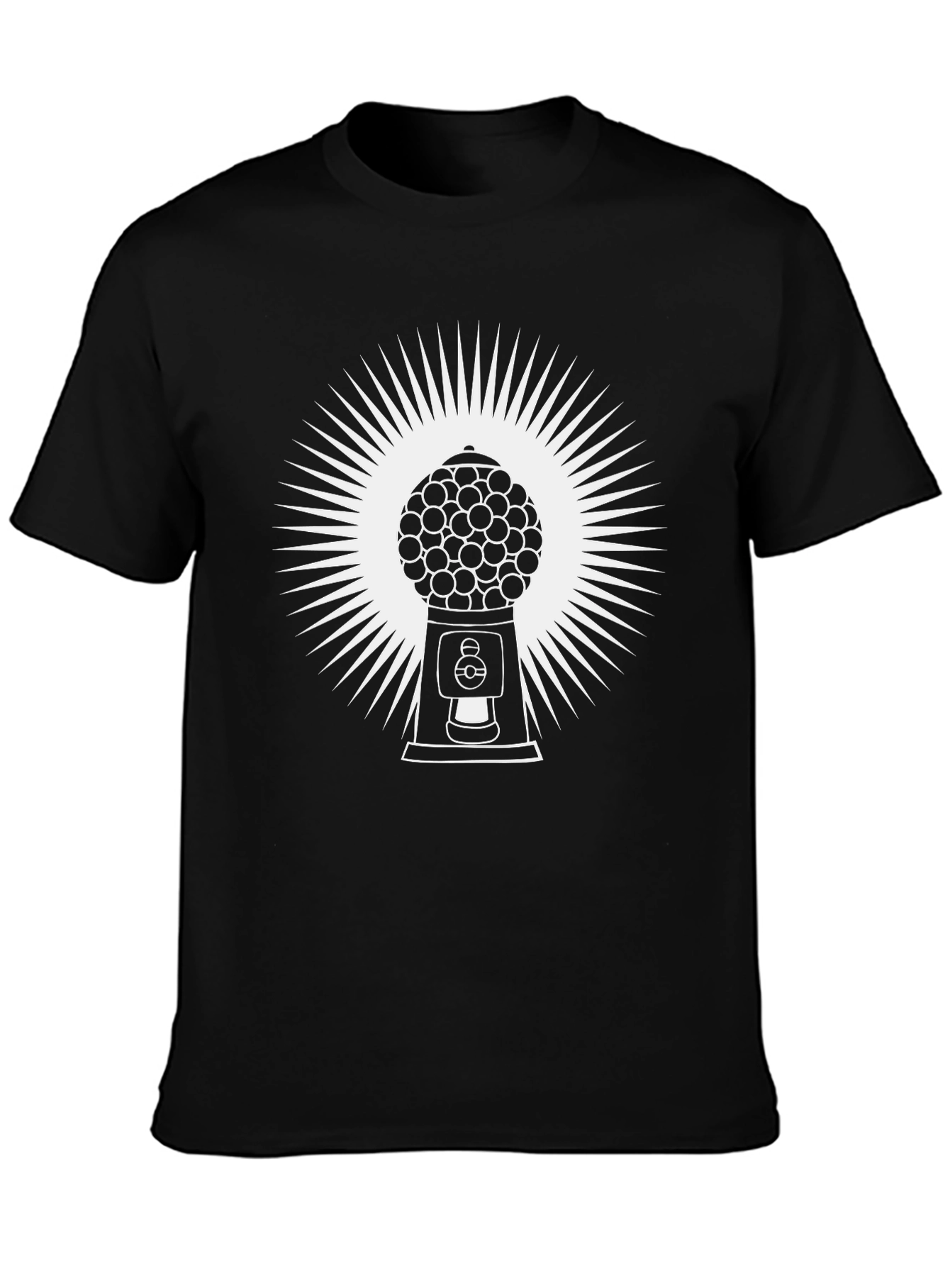 Retro Gumball Machine Graphic Tee - Black