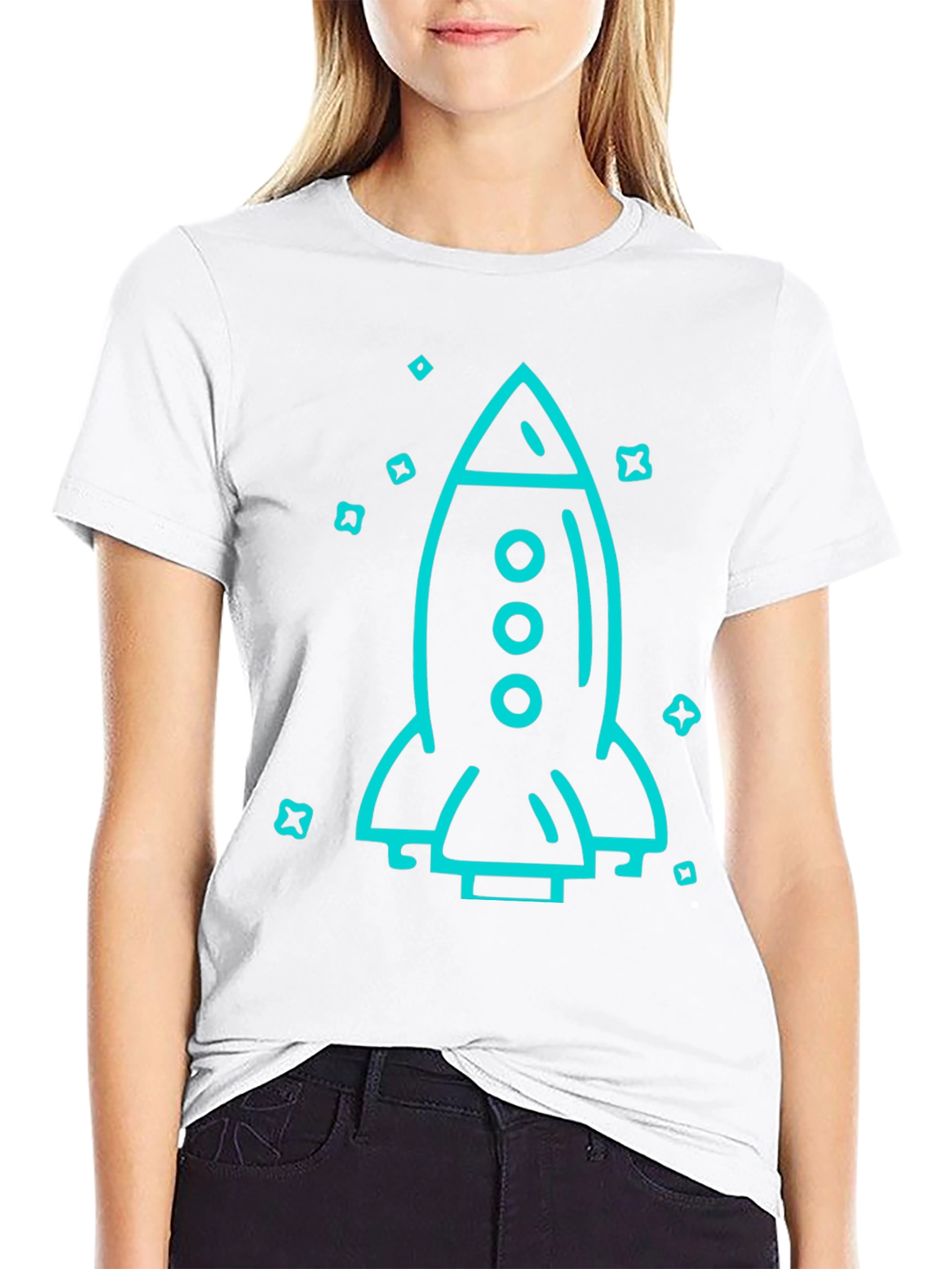 Rocket Graphic Black T-Shirt