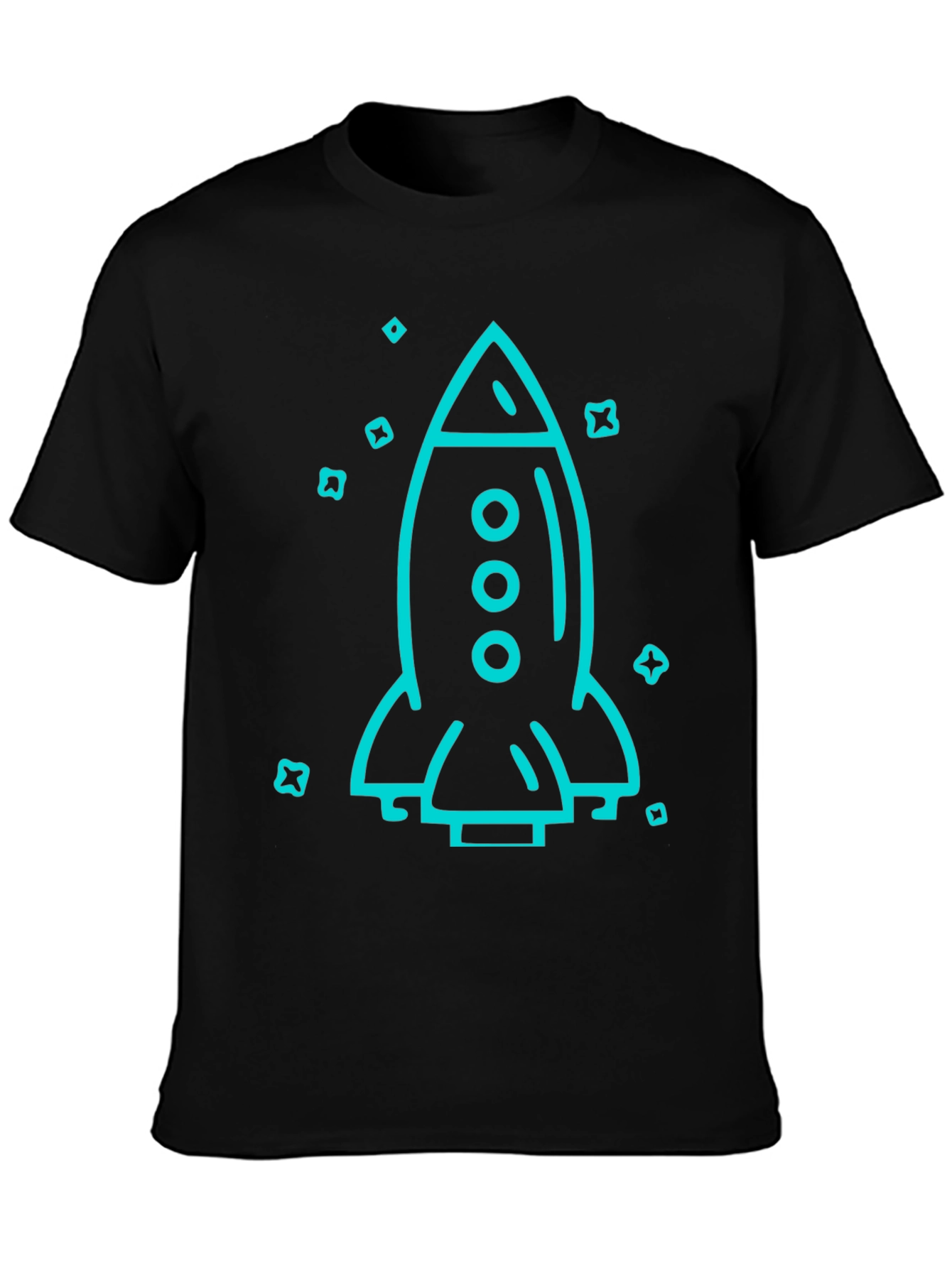 Rocket Graphic Black T-Shirt