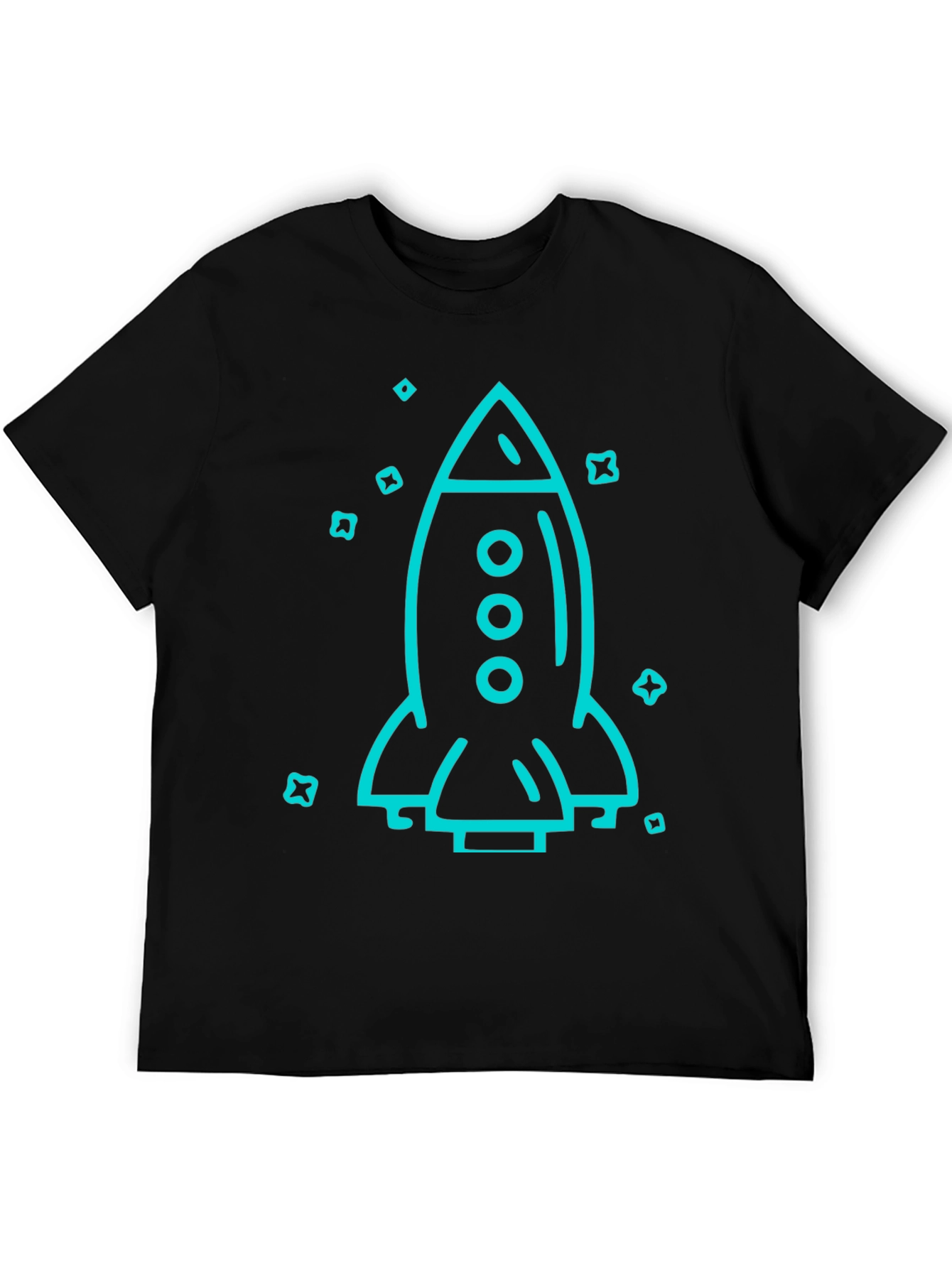 Rocket Graphic Black T-Shirt