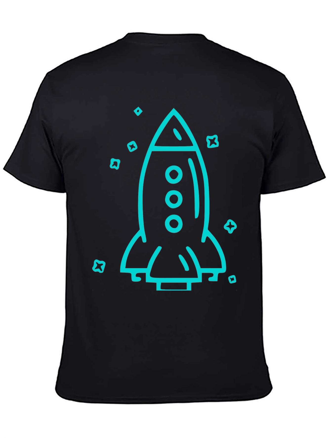 Rocket Graphic Black T-Shirt