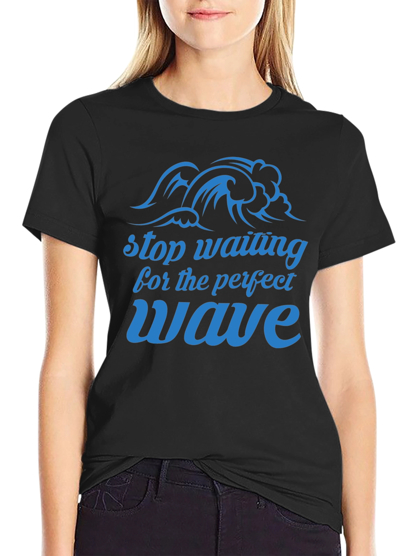 Perfect Wave Black Graphic T-Shirt