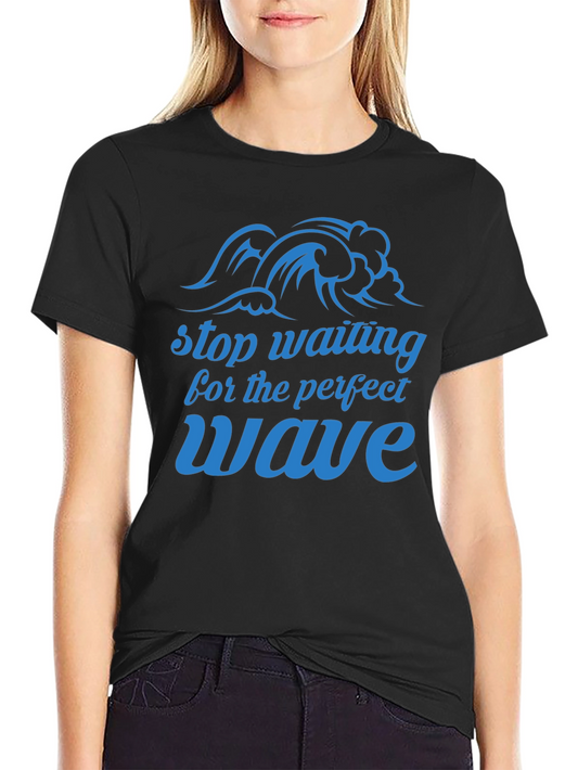 Perfect Wave Black Graphic T-Shirt
