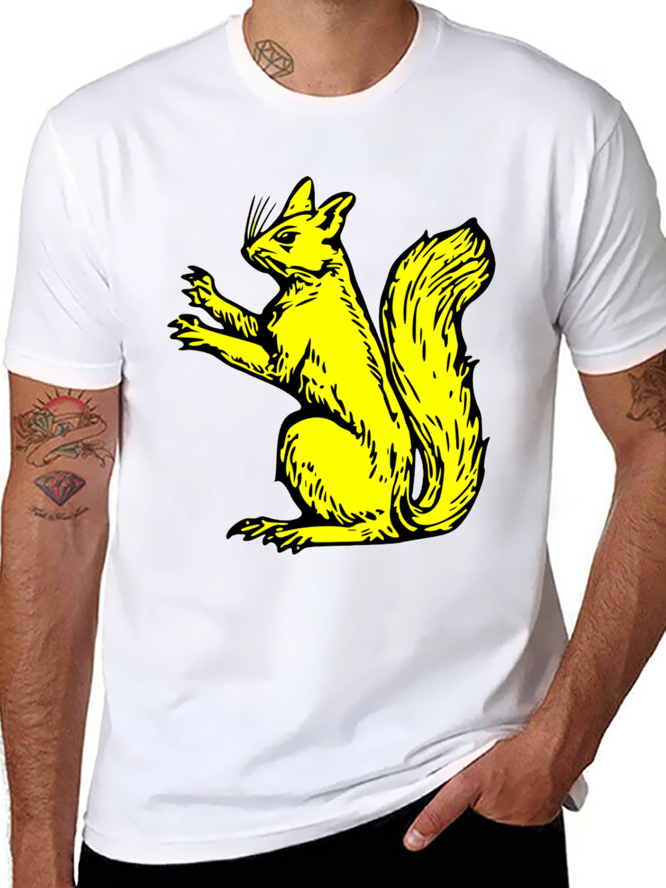 Squirrel Graphic Black T-Shirt