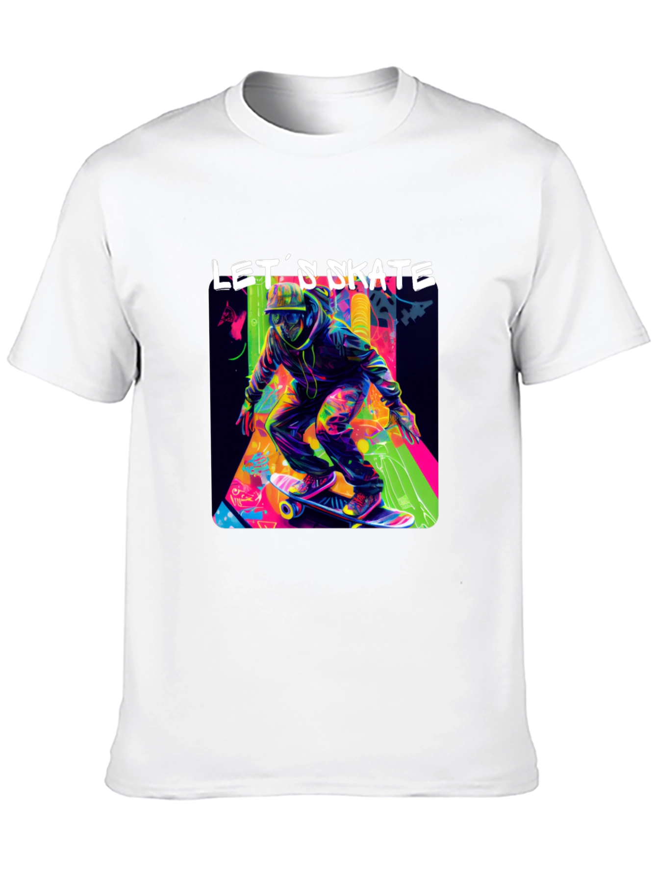 Lets Skate Graphic Tee - Cool Skater Design