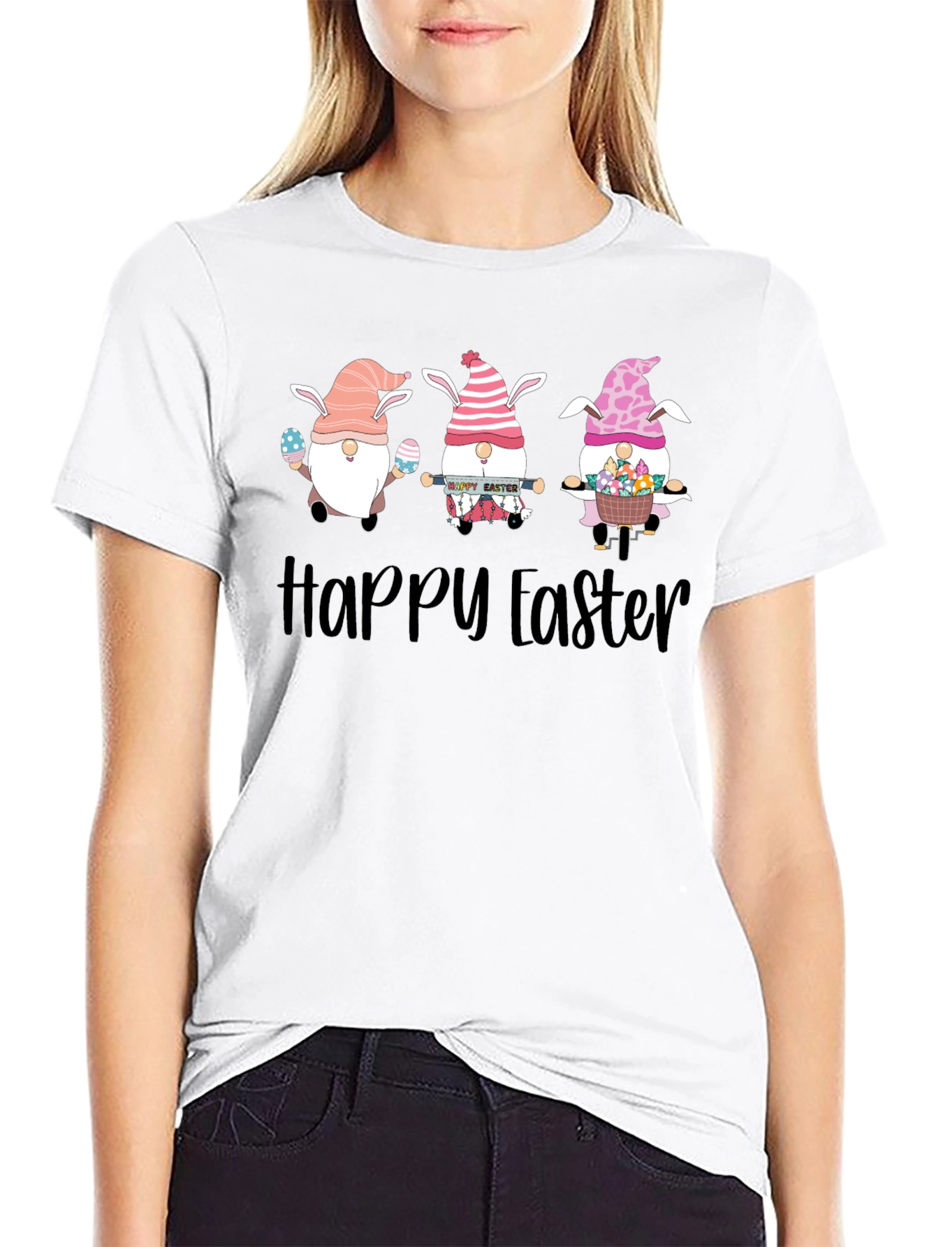 Happy Easter Gnome T-Shirt Easter Gnomes Cute Easter Shirt