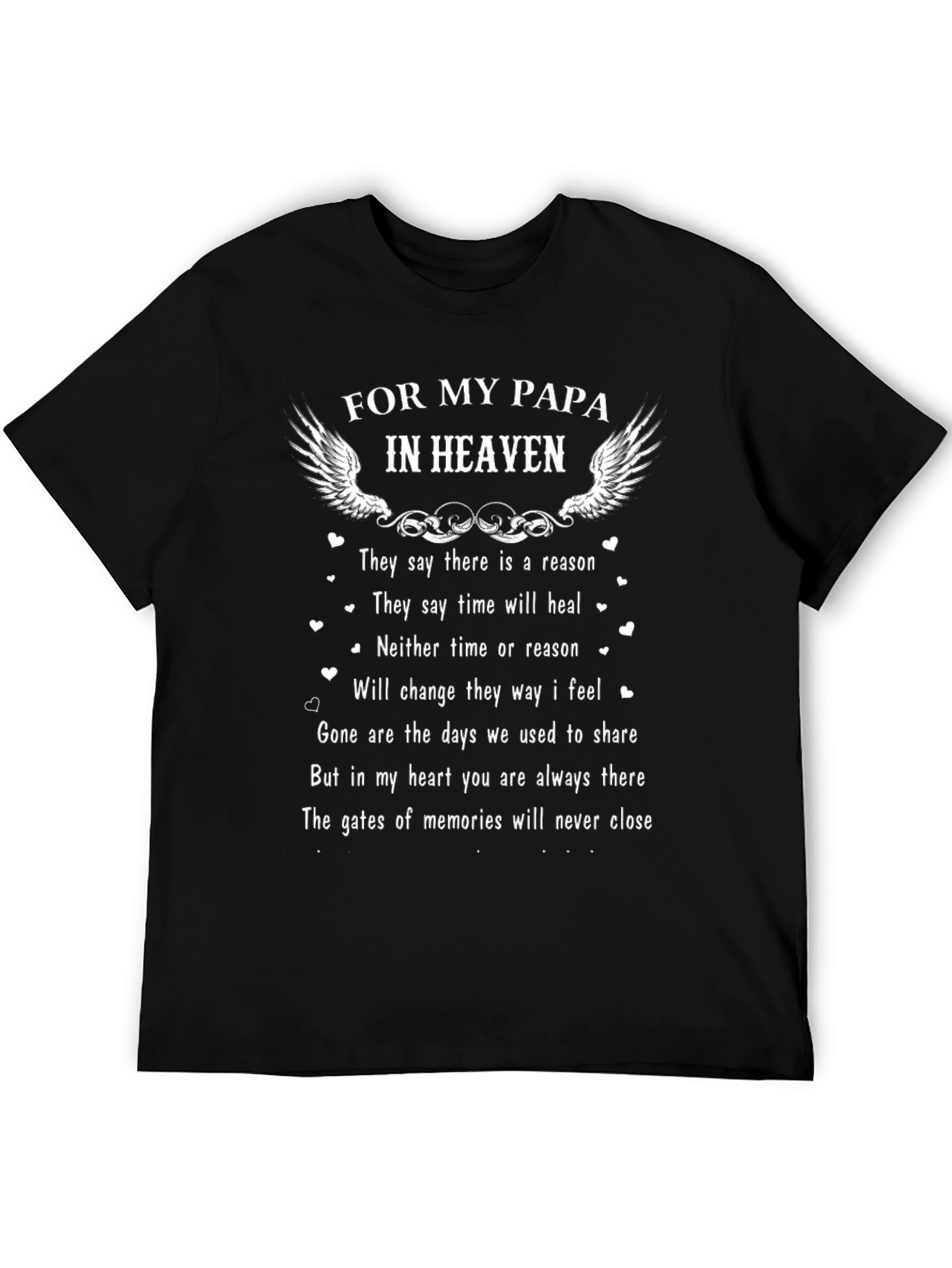 For My Papa In Heaven Memorial T-Shirt