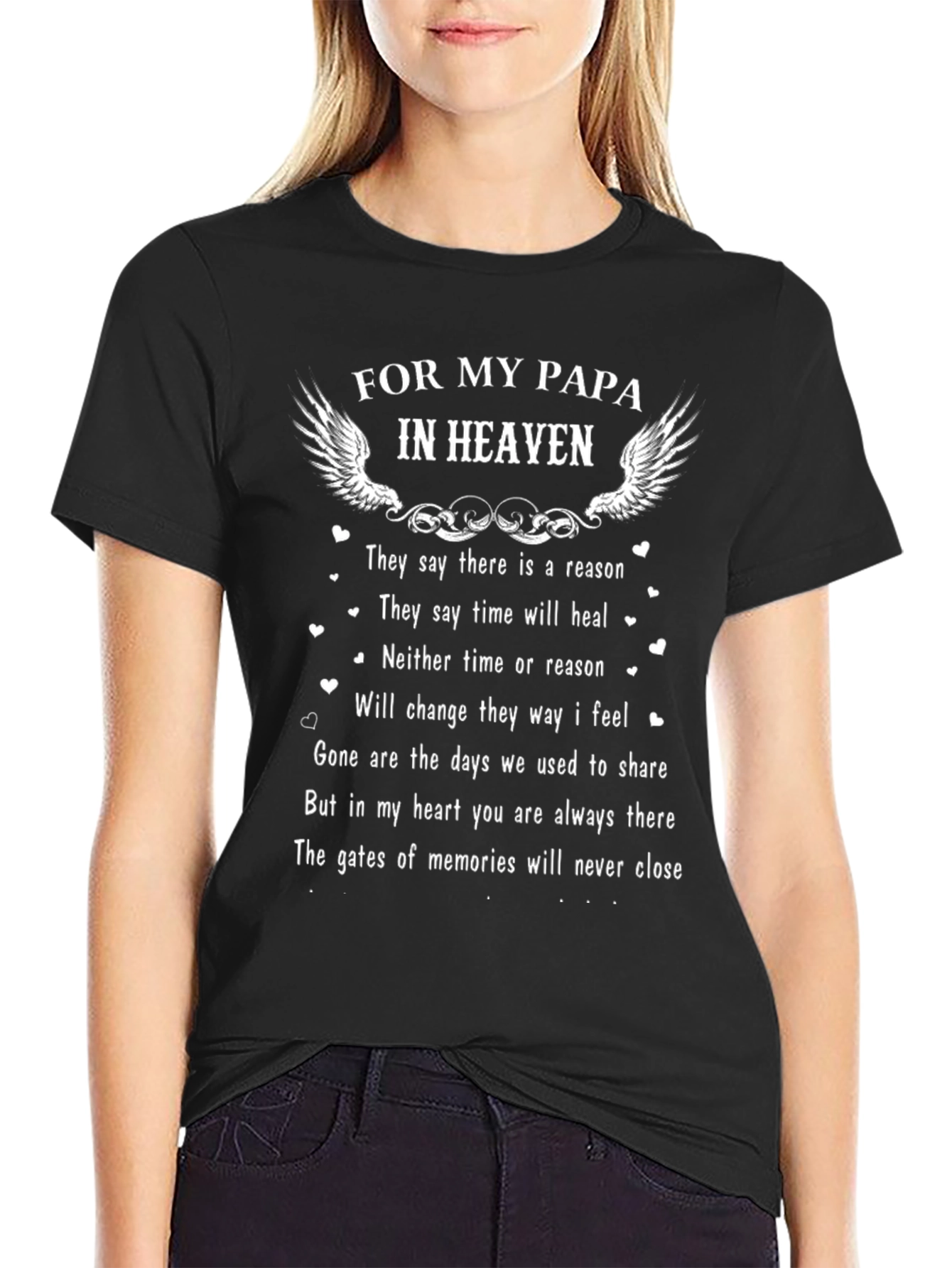 For My Papa In Heaven Memorial T-Shirt