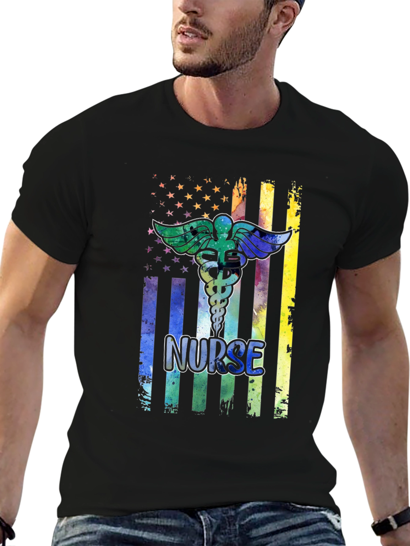 Nurse American Flag T-Shirt