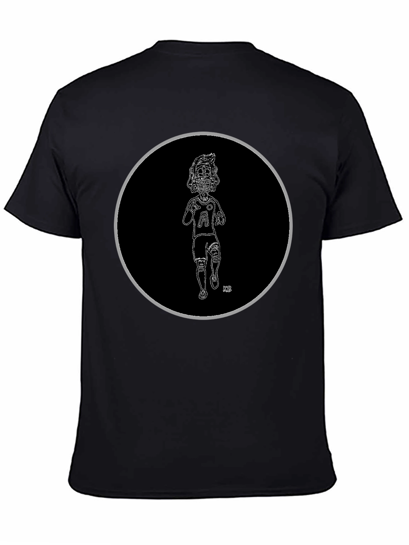 Skeleton Athlete Graphic Tee - Black Cotton T-Shirt
