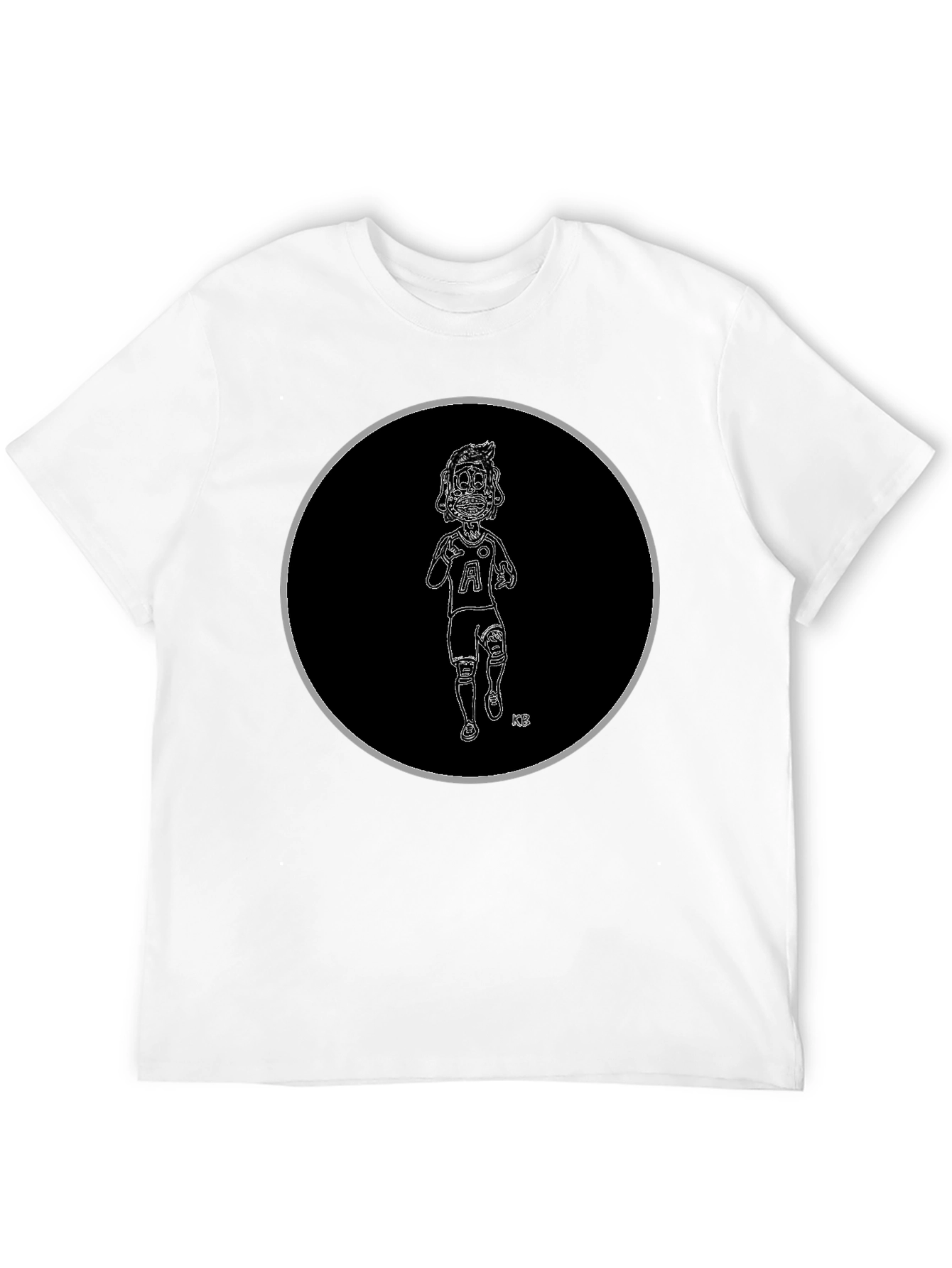 Skeleton Athlete Graphic Tee - Black Cotton T-Shirt