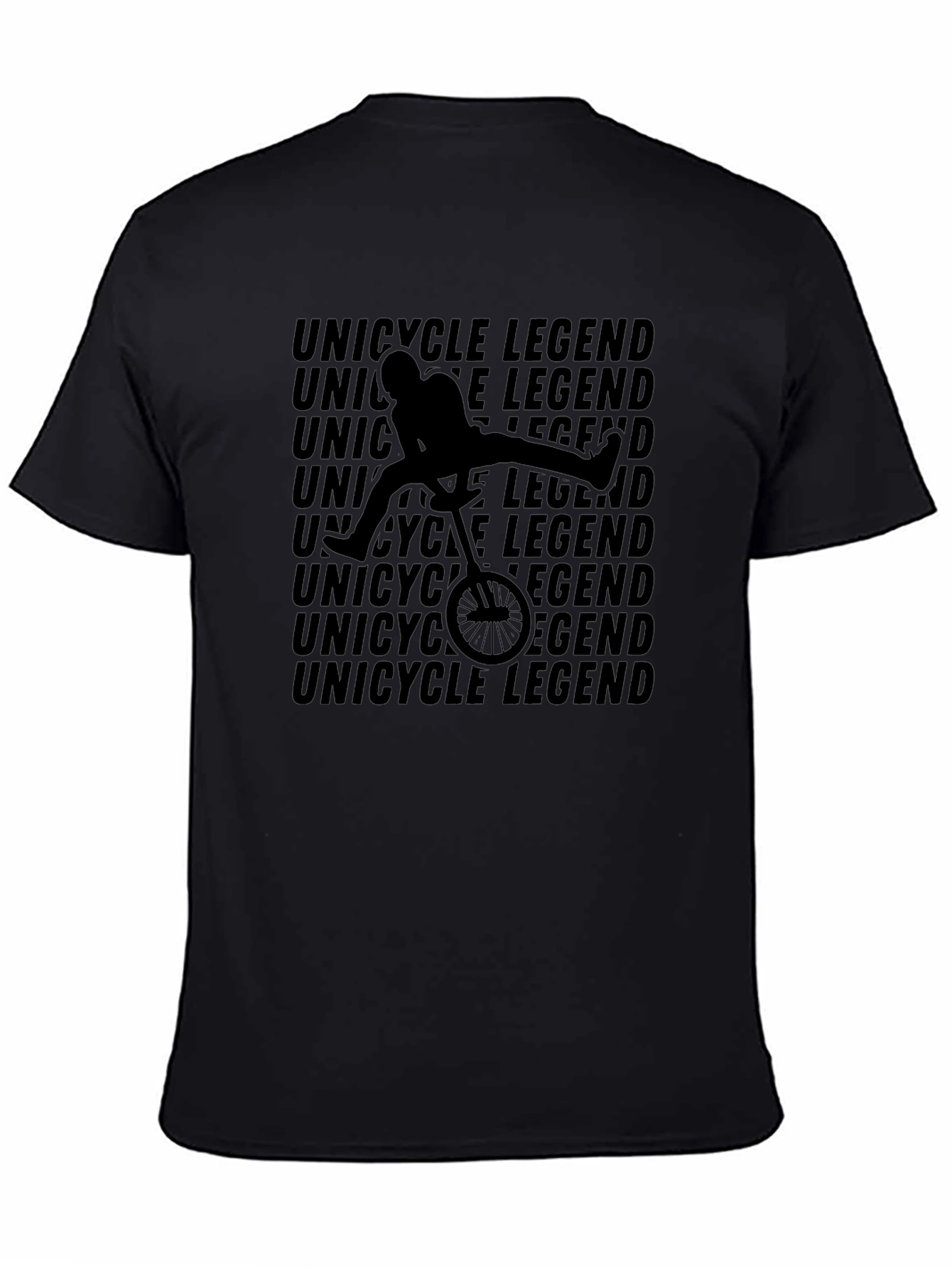 Unicycle Legend Graphic T-Shirt - Black
