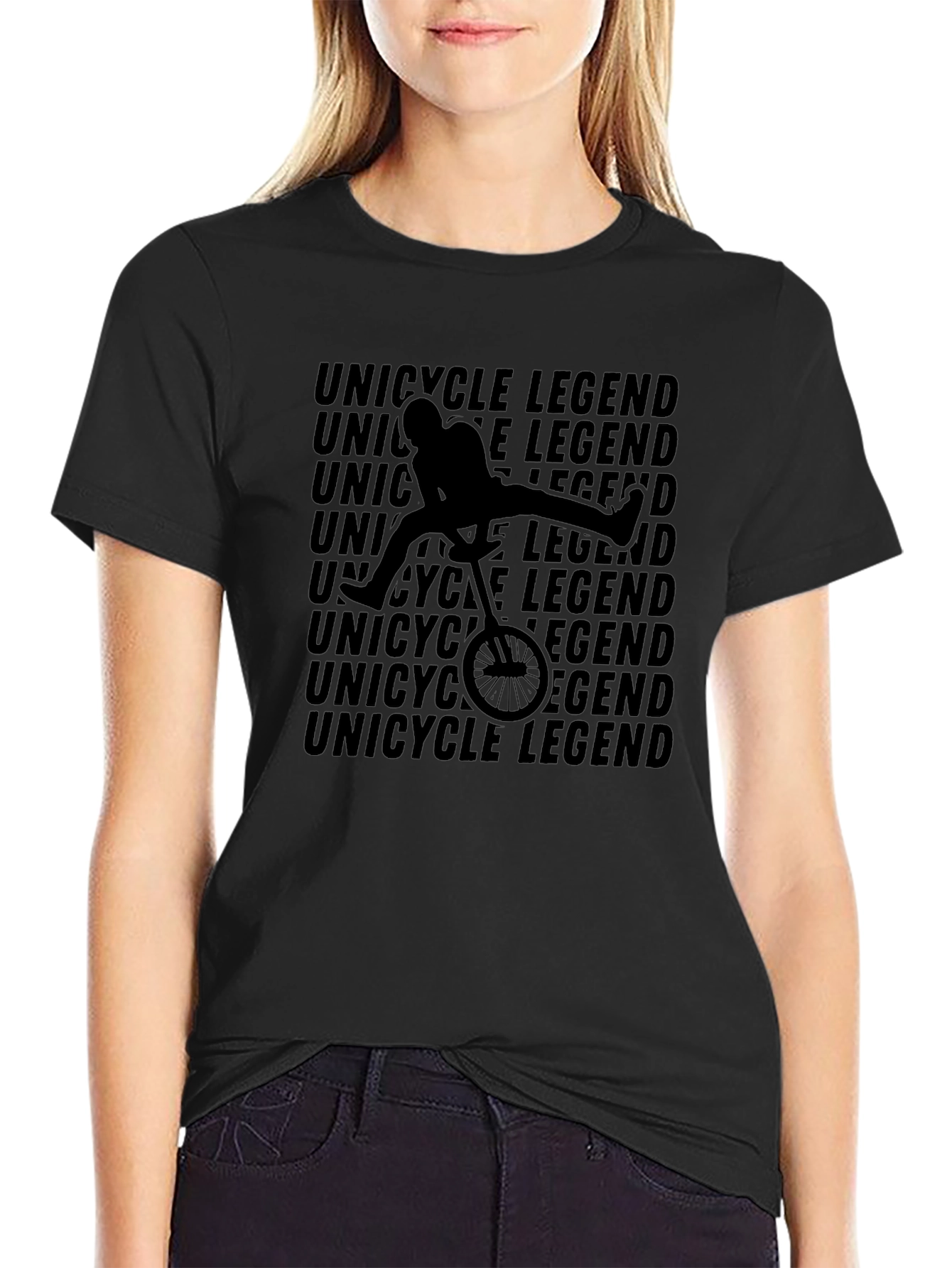 Unicycle Legend Graphic T-Shirt - Black