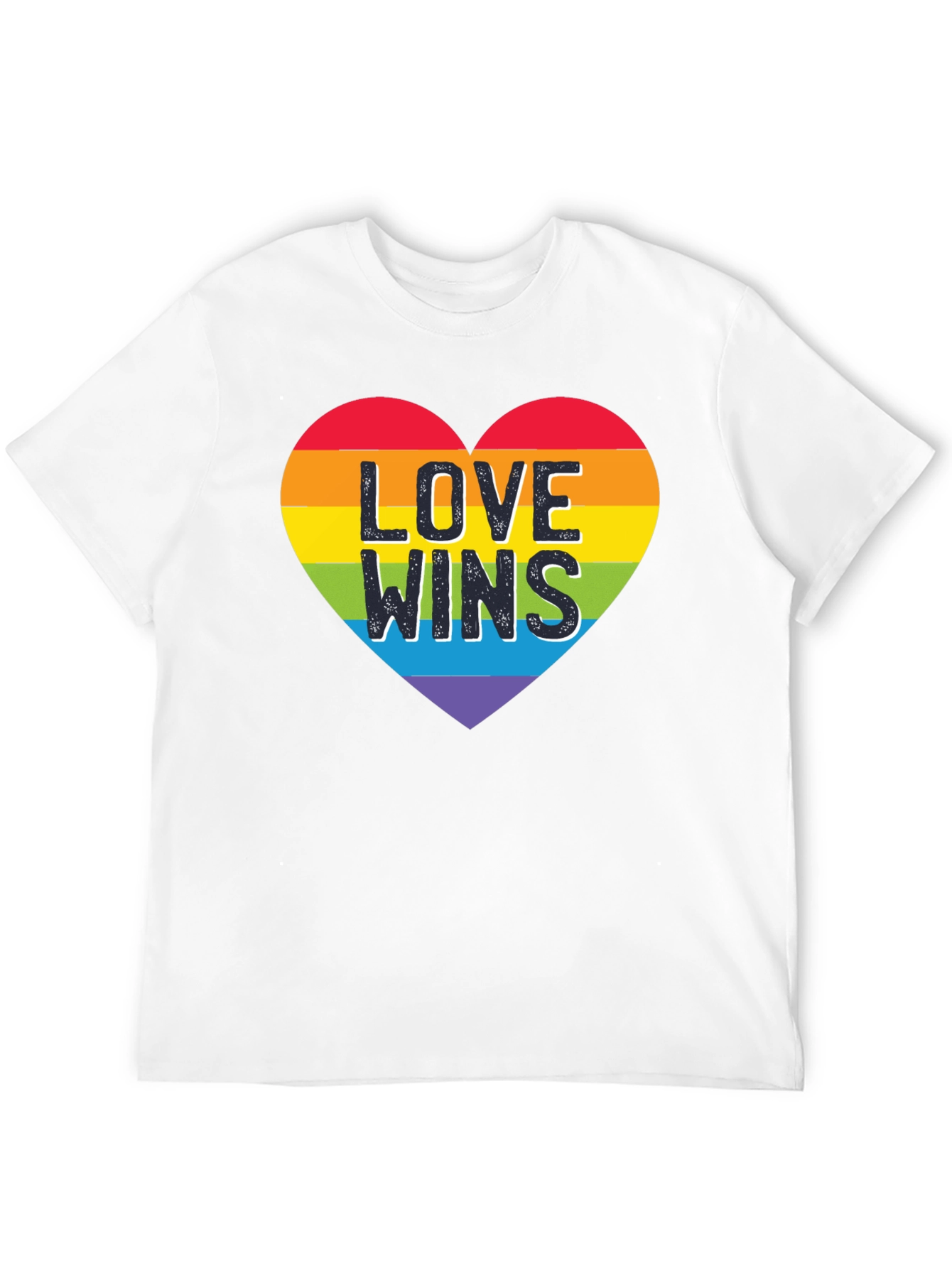 Love Wins Rainbow Heart Graphic Tee