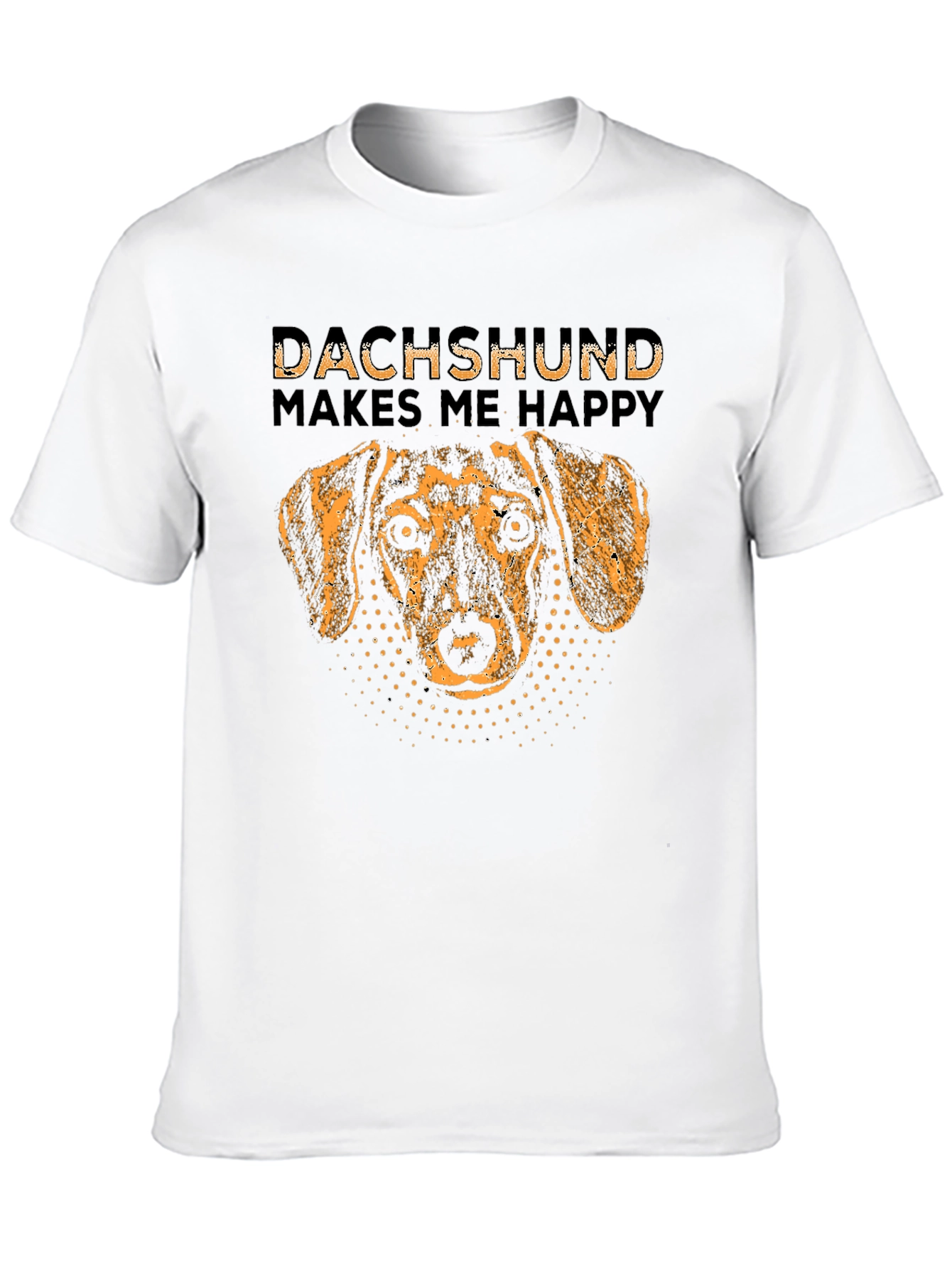 Dachshund Makes Me Happy T-Shirt Dog Lover Tee