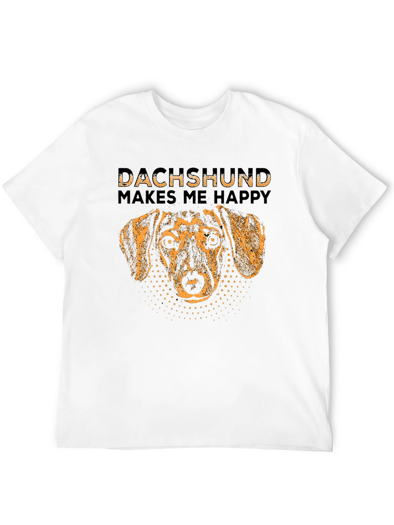 Dachshund Makes Me Happy T-Shirt Dog Lover Tee