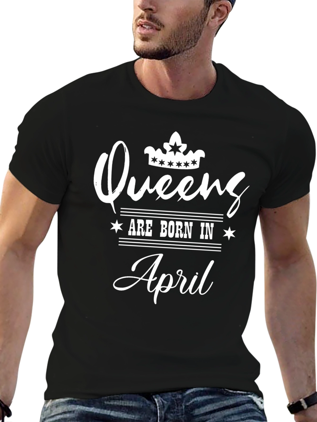 Queens Are Born In April T-Shirt