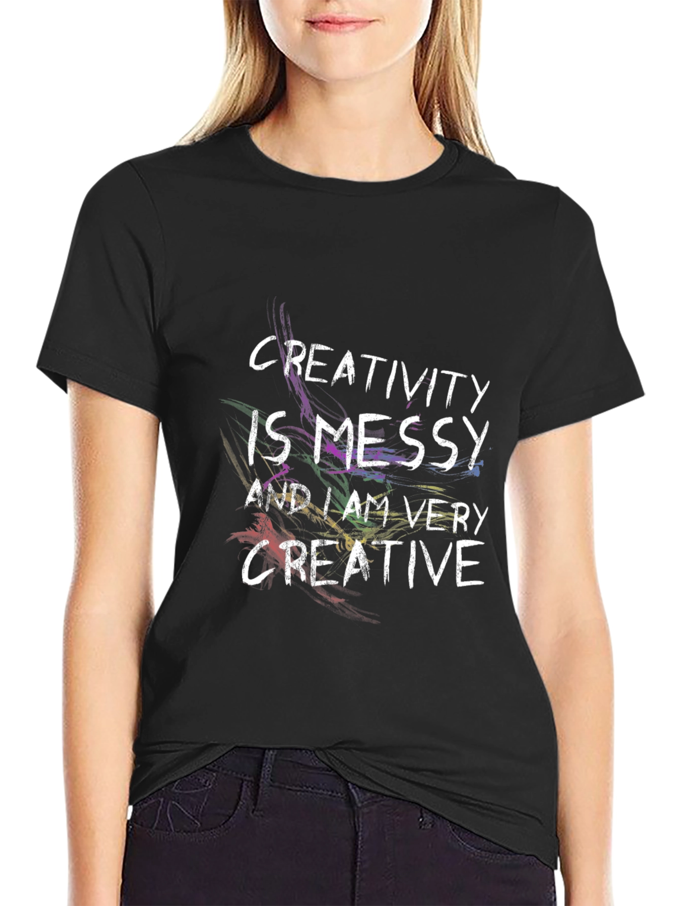 Creativity is Messy T-Shirt - Mens Black Tee