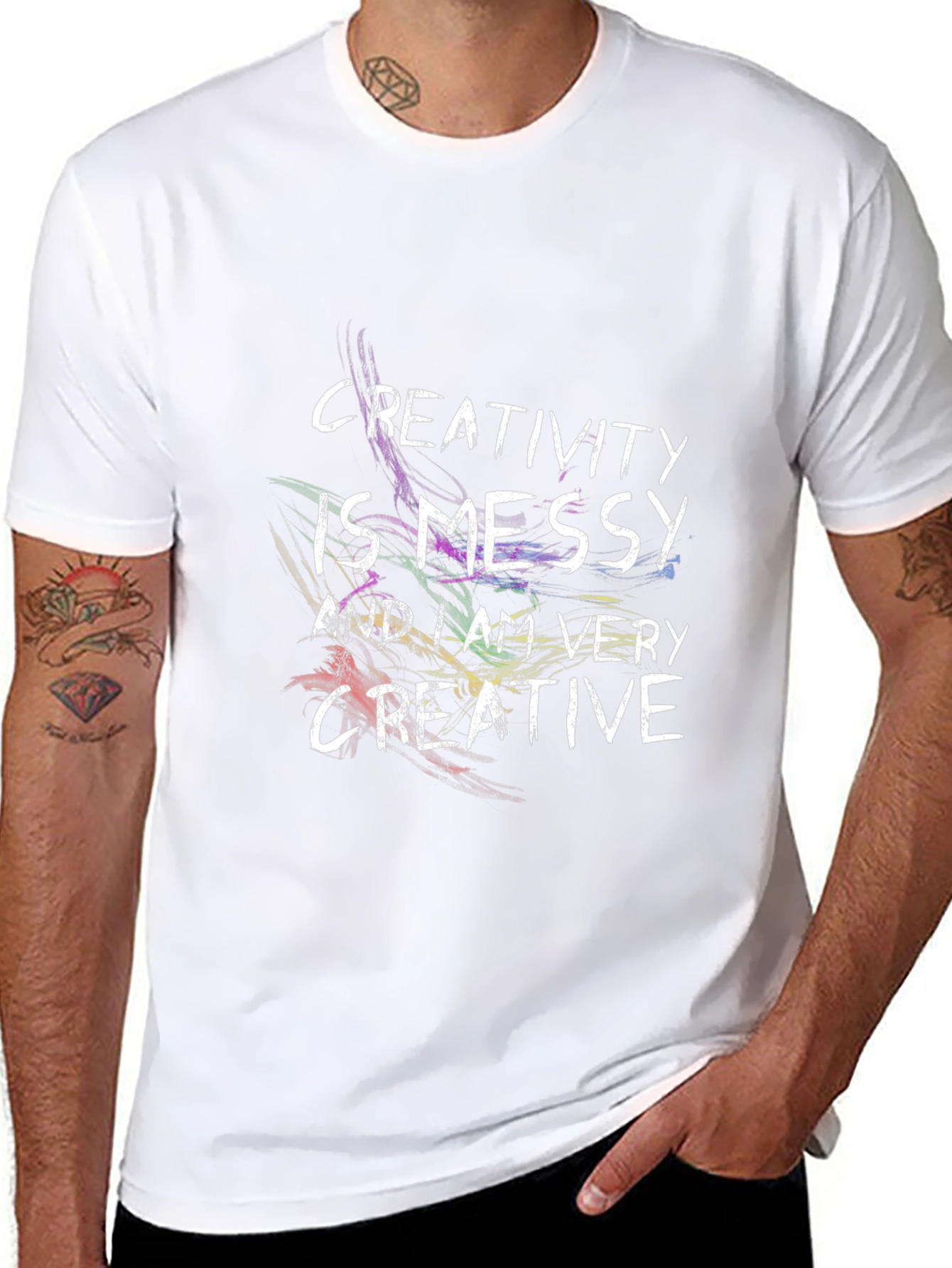 Creativity is Messy T-Shirt - Mens Black Tee