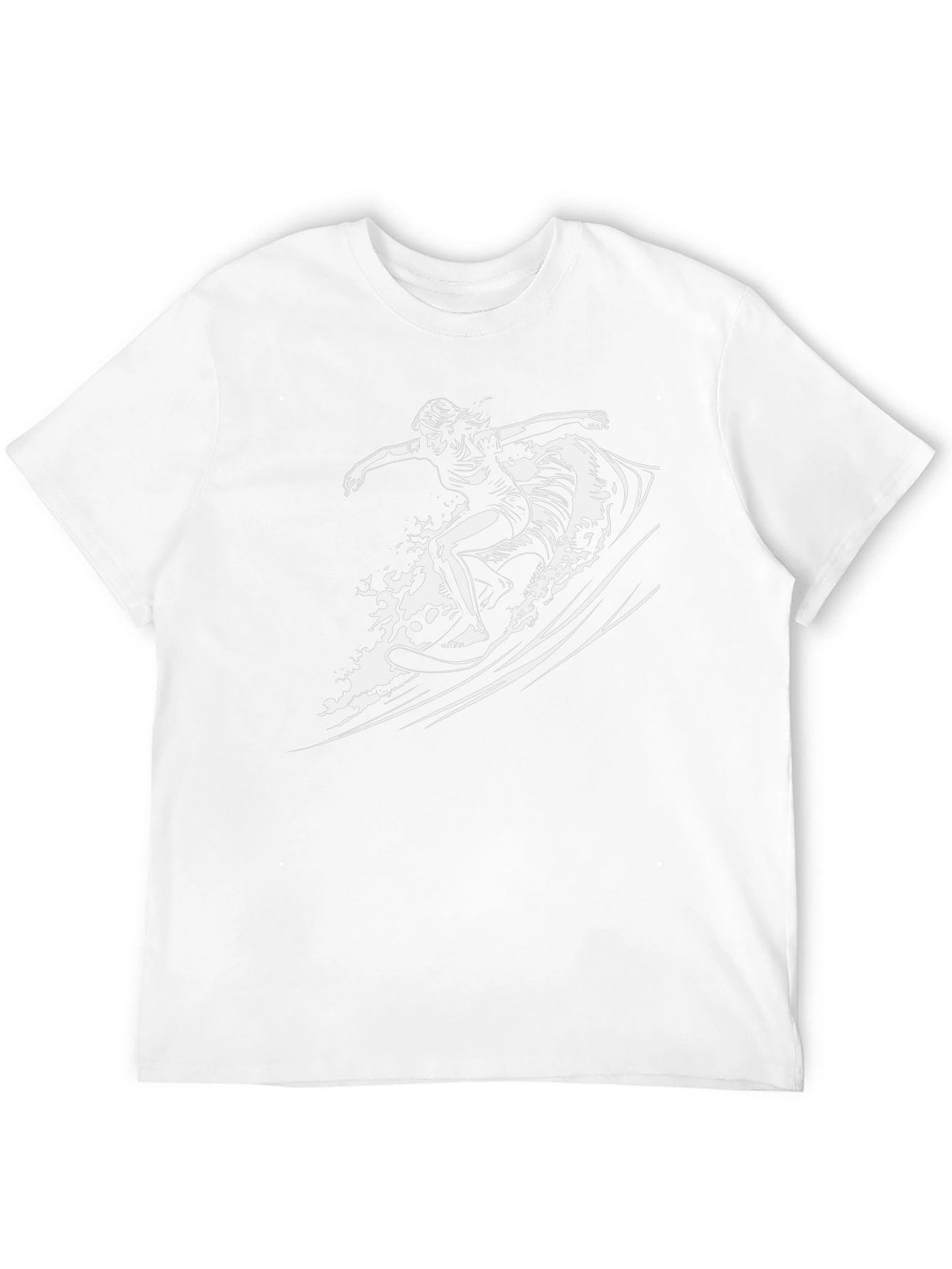 Surfer Girl Graphic Tee - Black Cotton Comfort