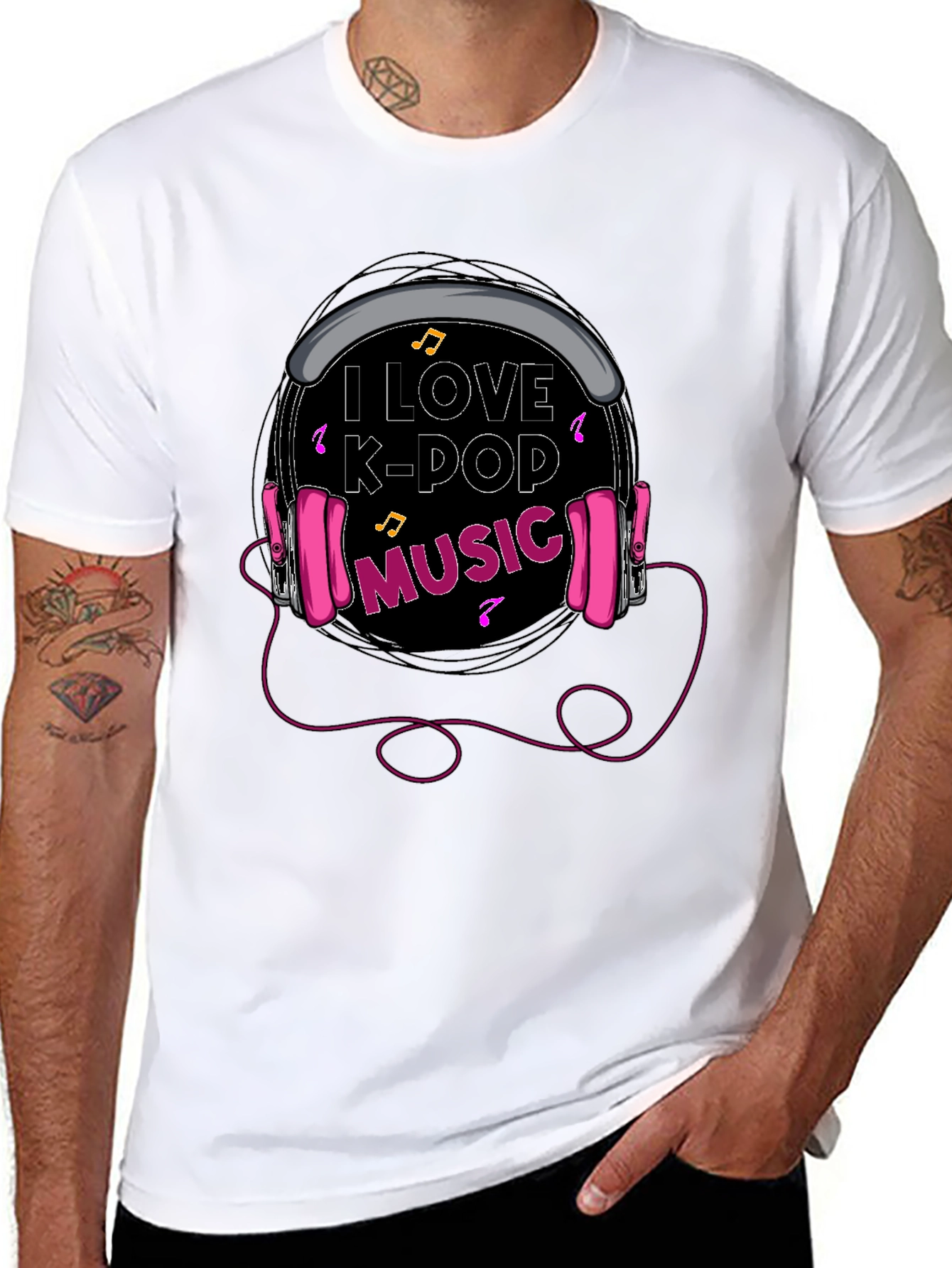 I Love K-Pop Music Graphic Tee