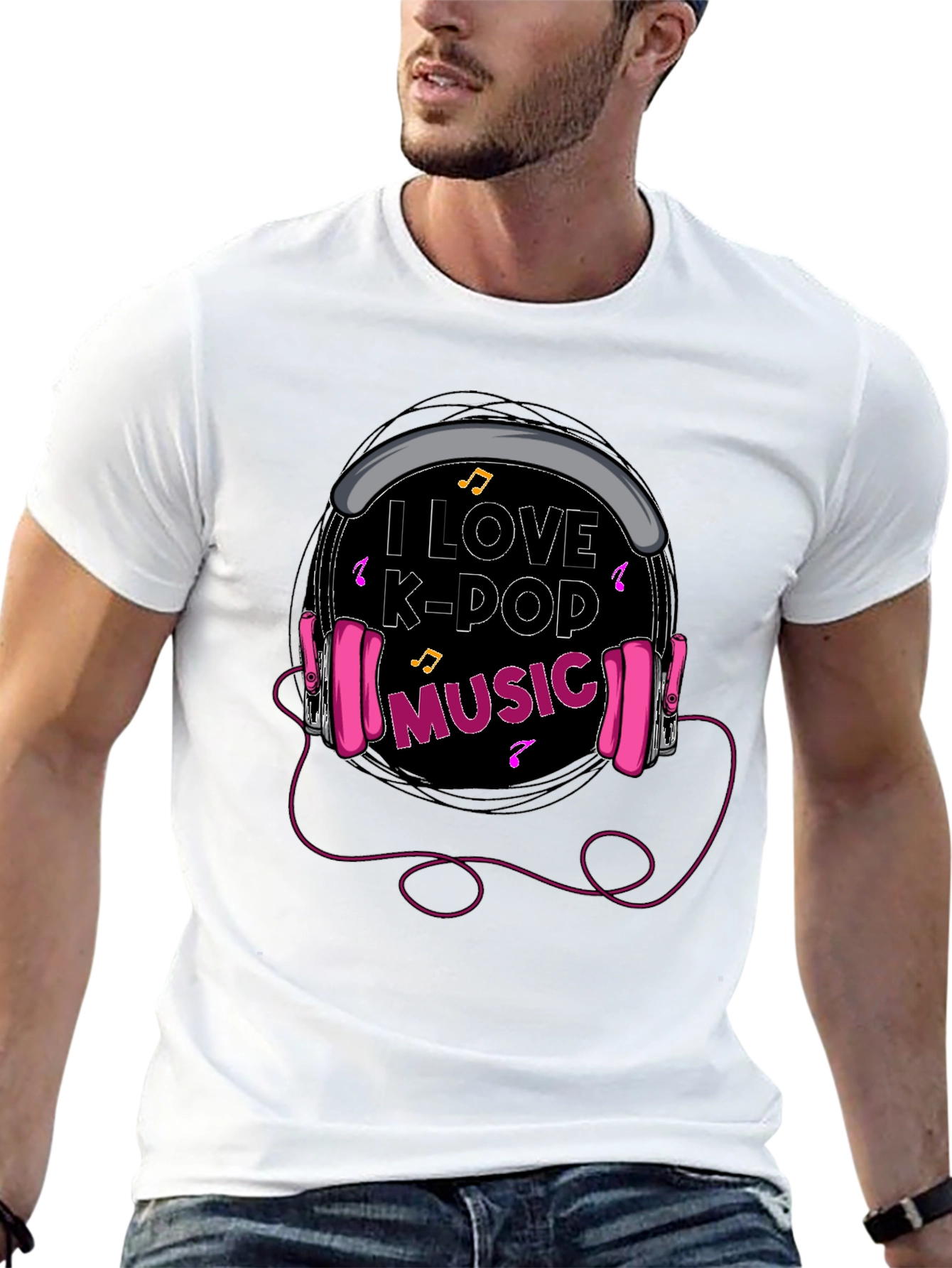 I Love K-Pop Music Graphic Tee