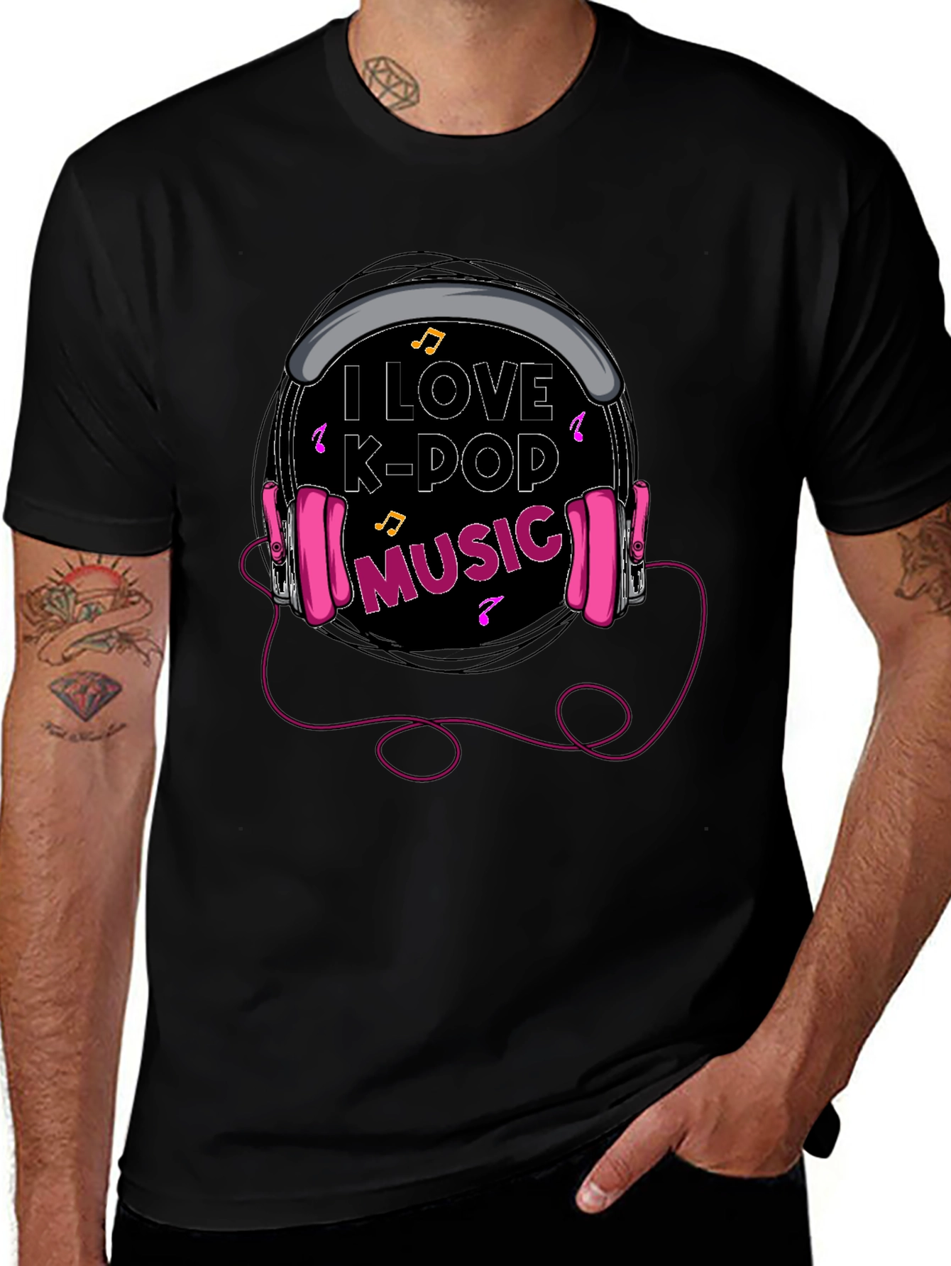 I Love K-Pop Music Graphic Tee