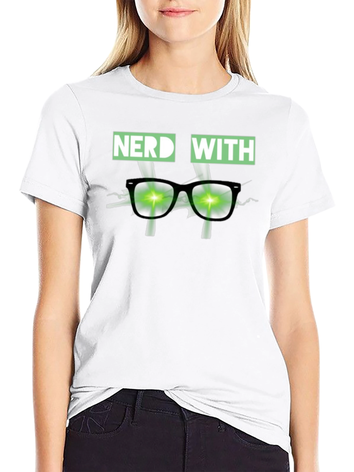 Nerd With Glasses Graphic T-Shirt