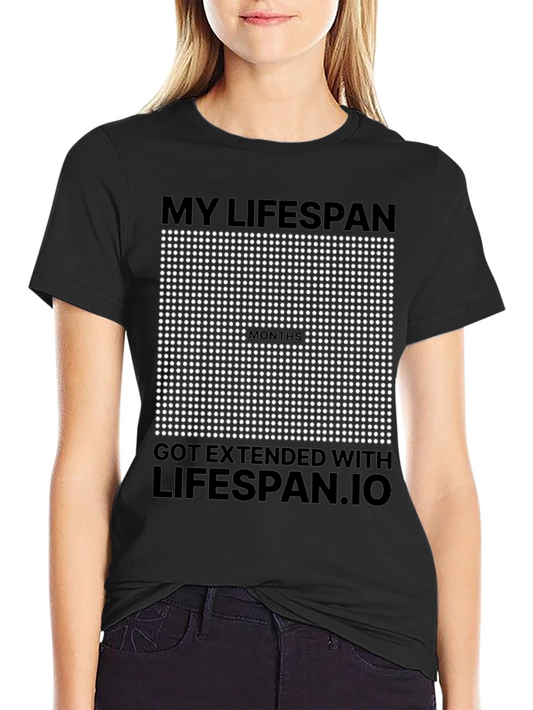 Lifespan.io Extended Months Black T-Shirt